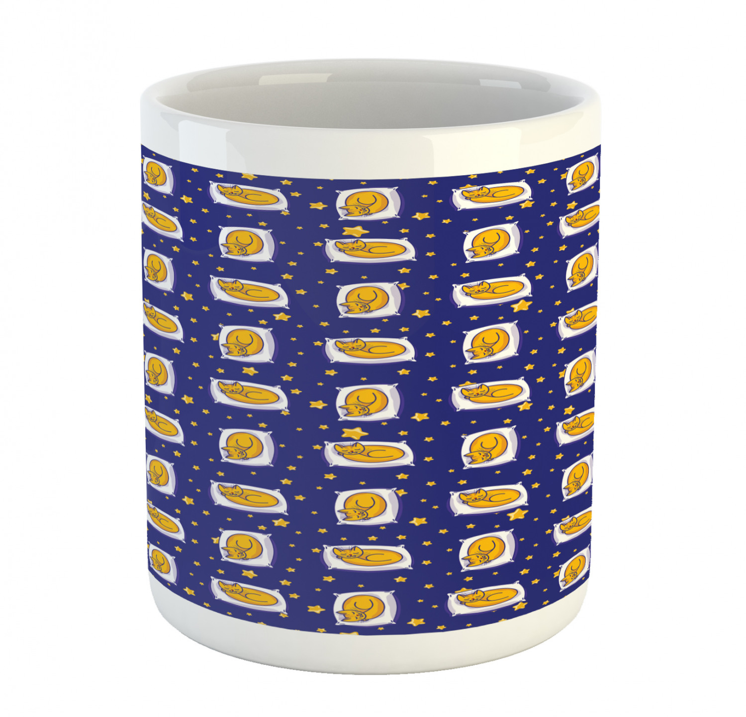 Ambesonne Cat Funny Ceramic Coffee Mug Cup for Water Tea Drinks, 11 oz - Picture 225 of 244