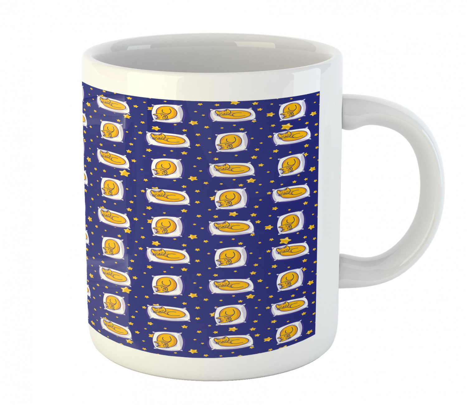 Ambesonne Cat Funny Ceramic Coffee Mug Cup for Water Tea Drinks, 11 oz - Picture 226 of 244