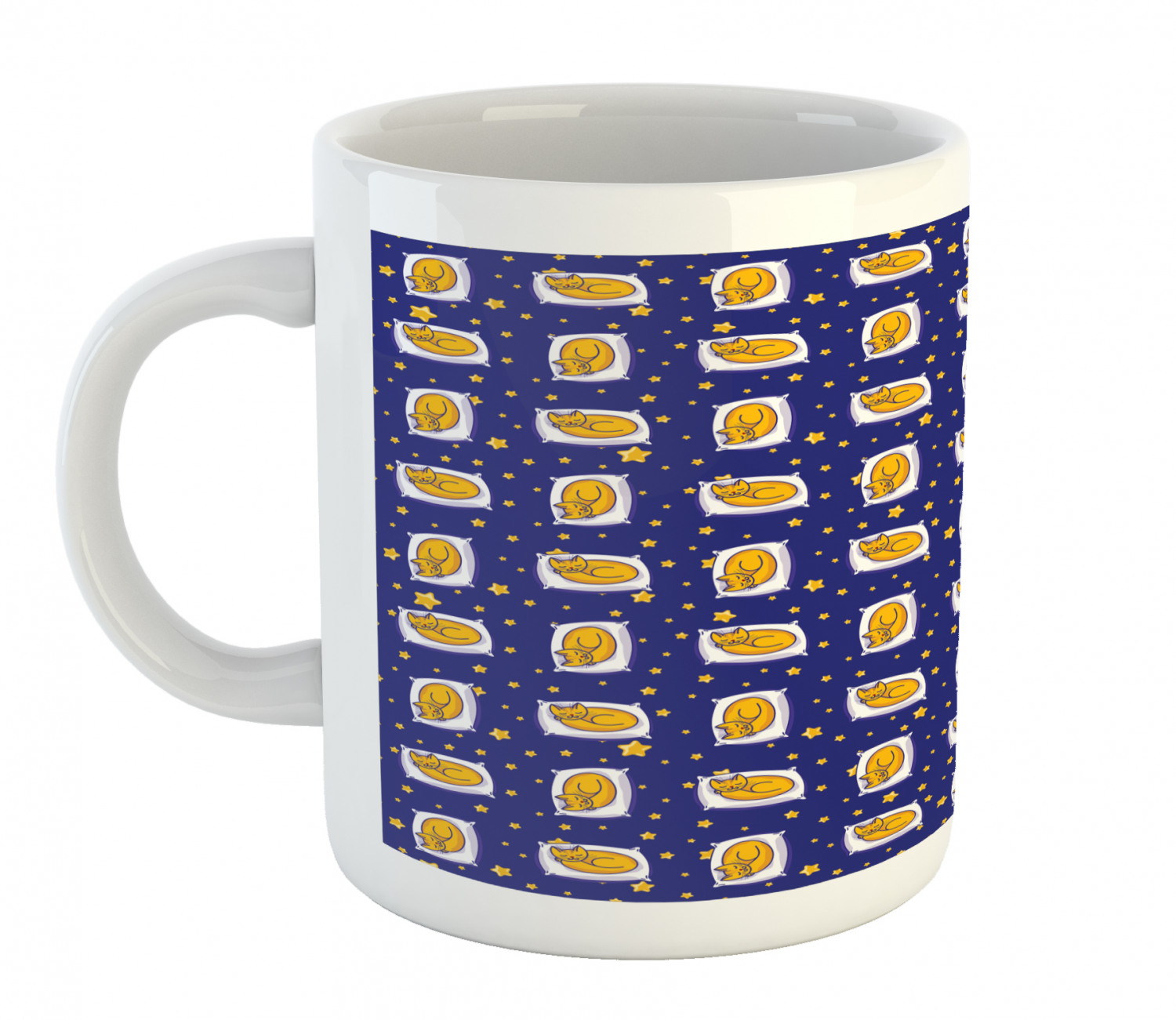 Ambesonne Cat Funny Ceramic Coffee Mug Cup for Water Tea Drinks, 11 oz - Picture 227 of 244