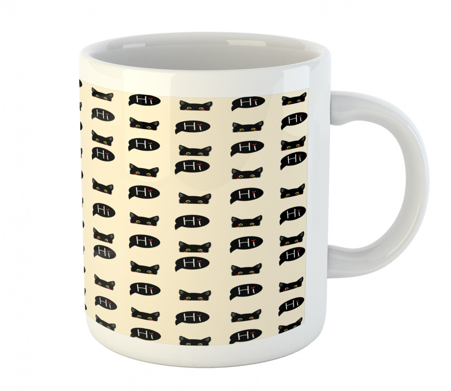 Ambesonne Cat Funny Ceramic Coffee Mug Cup for Water Tea Drinks, 11 oz - Picture 22 of 244