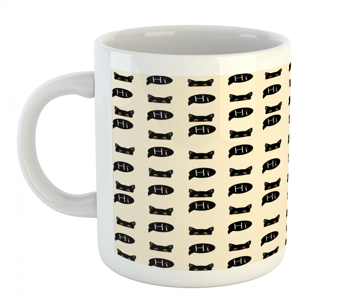 Ambesonne Cat Funny Ceramic Coffee Mug Cup for Water Tea Drinks, 11 oz - Picture 23 of 244