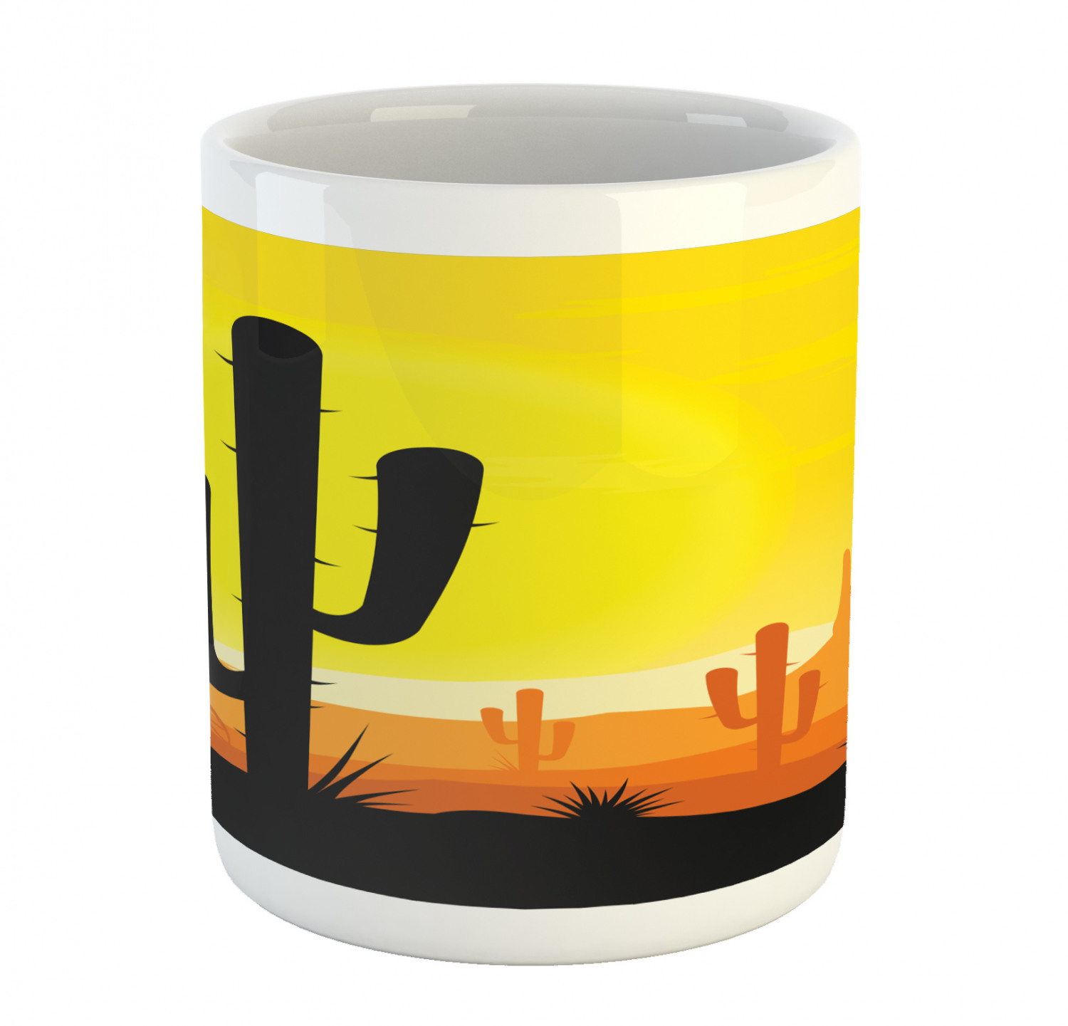 Ambesonne Mexican Ceramic Coffee Mug Cup for Water Tea Drinks, 11 oz