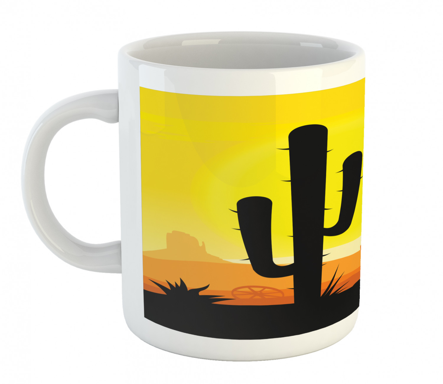 Ambesonne Mexican Ceramic Coffee Mug Cup for Water Tea Drinks, 11 oz