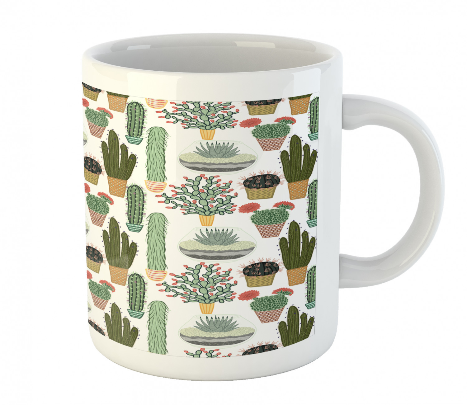 Ambesonne Mexican Ceramic Coffee Mug Cup for Water Tea Drinks, 11 oz