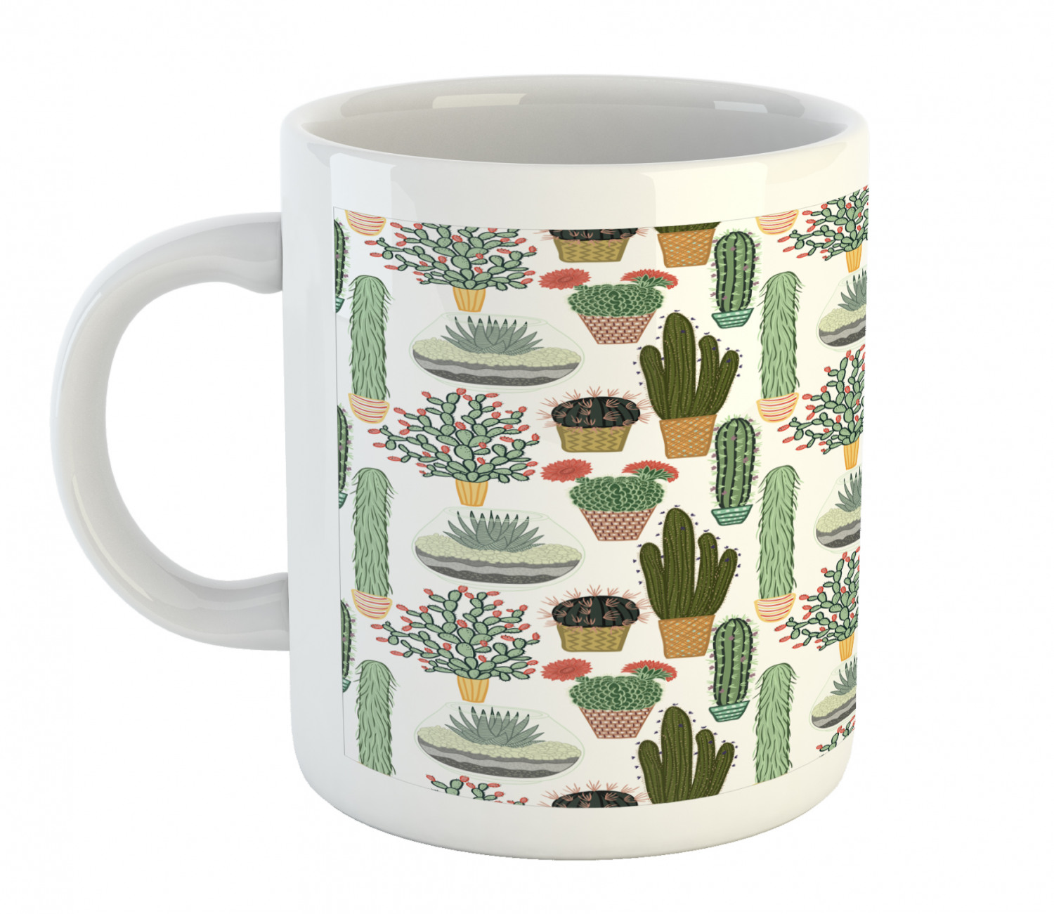 Ambesonne Mexican Ceramic Coffee Mug Cup for Water Tea Drinks, 11 oz