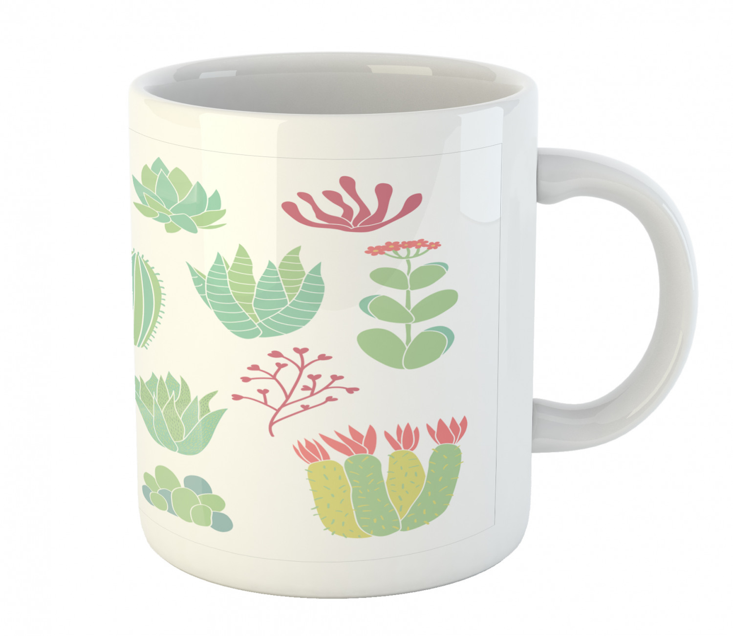 Ambesonne Mexican Ceramic Coffee Mug Cup for Water Tea Drinks, 11 oz