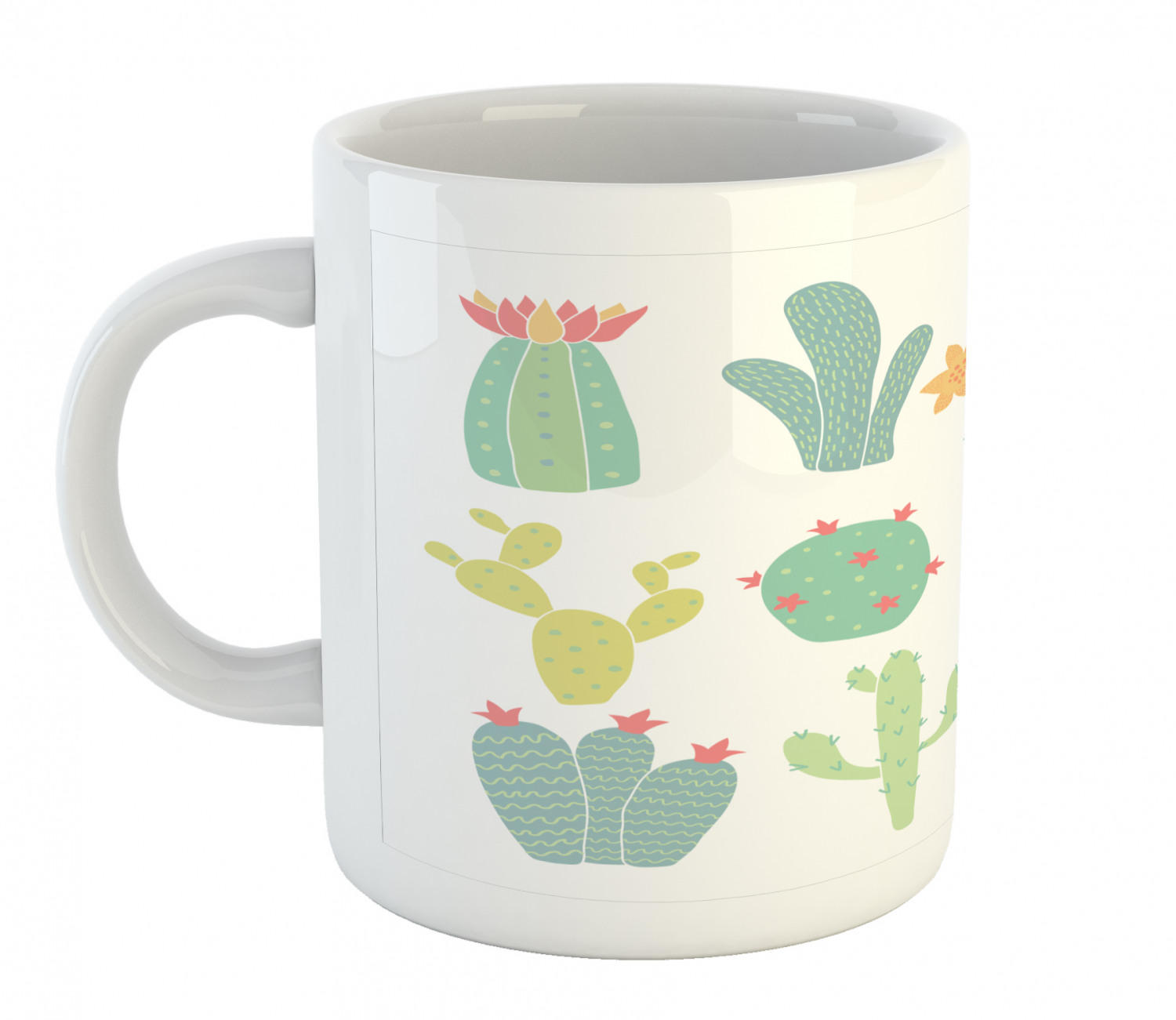 Ambesonne Mexican Ceramic Coffee Mug Cup for Water Tea Drinks, 11 oz