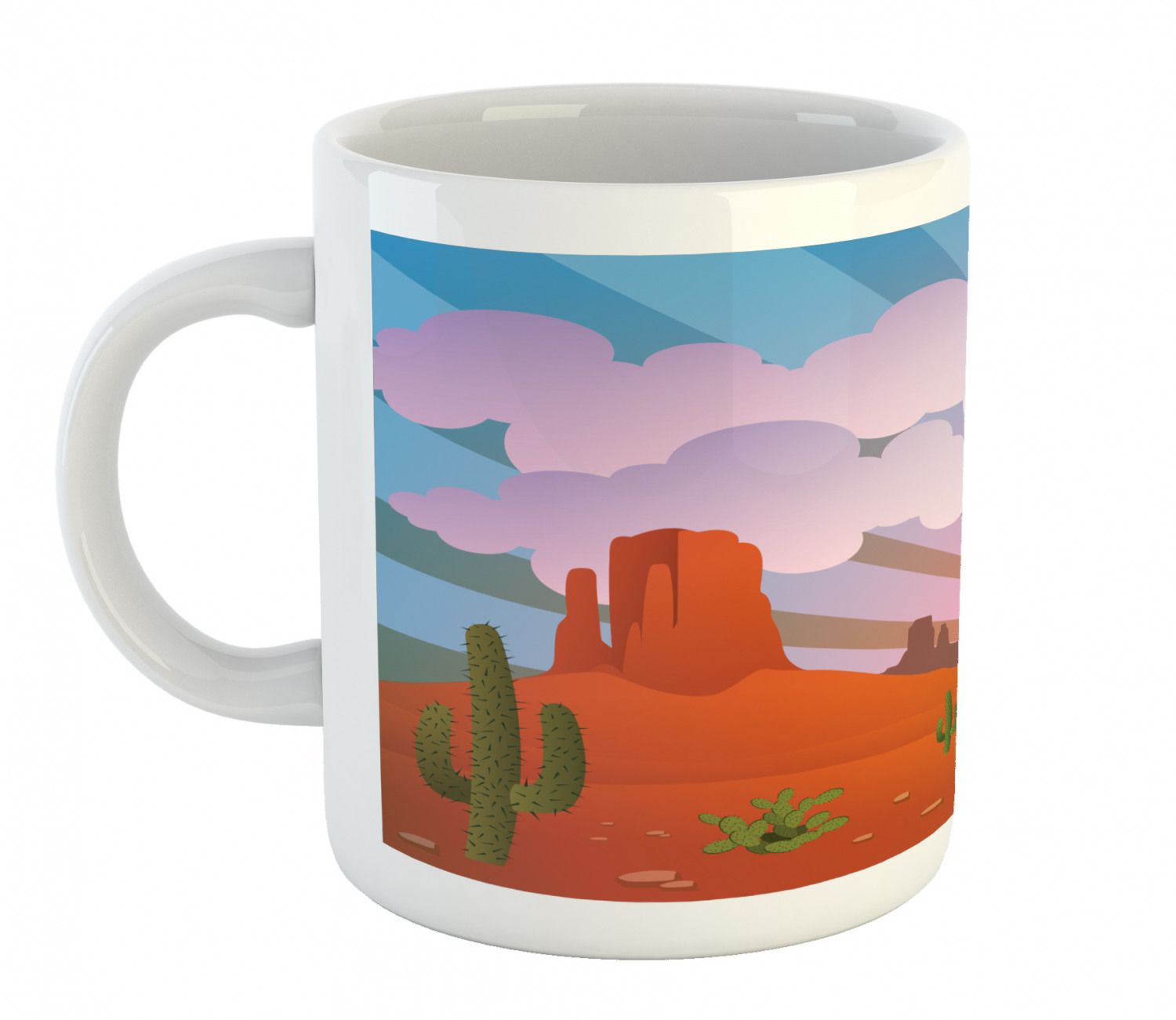 Ambesonne Mexican Ceramic Coffee Mug Cup for Water Tea Drinks, 11 oz