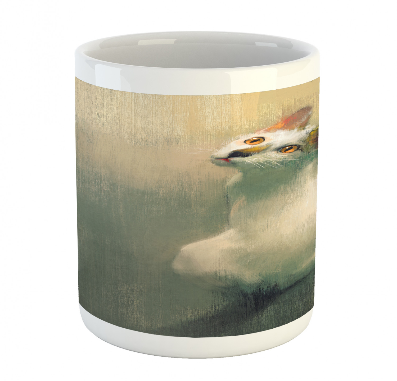 Ambesonne Cat Funny Ceramic Coffee Mug Cup for Water Tea Drinks, 11 oz - Picture 241 of 244
