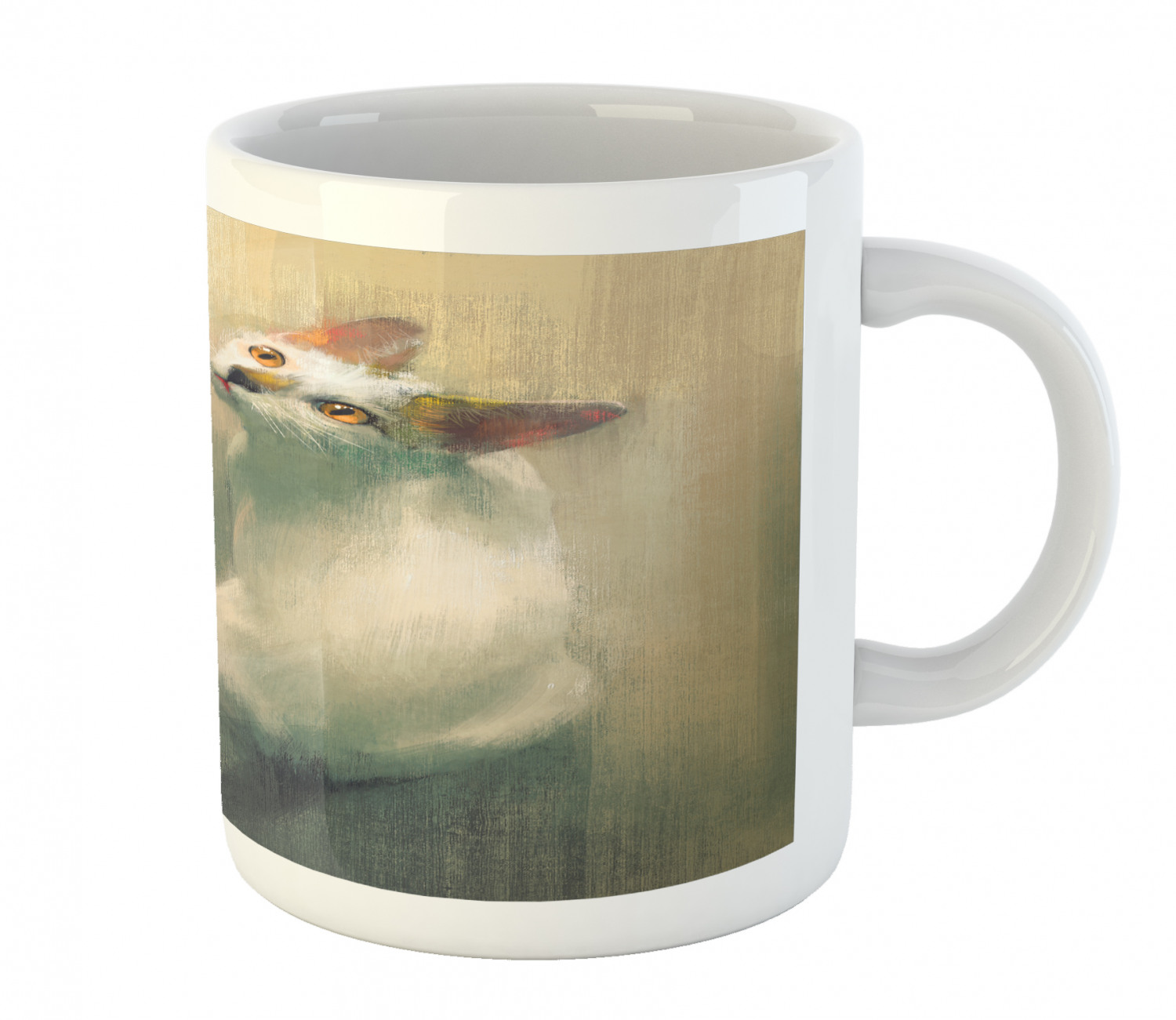 Ambesonne Cat Funny Ceramic Coffee Mug Cup for Water Tea Drinks, 11 oz - Picture 242 of 244