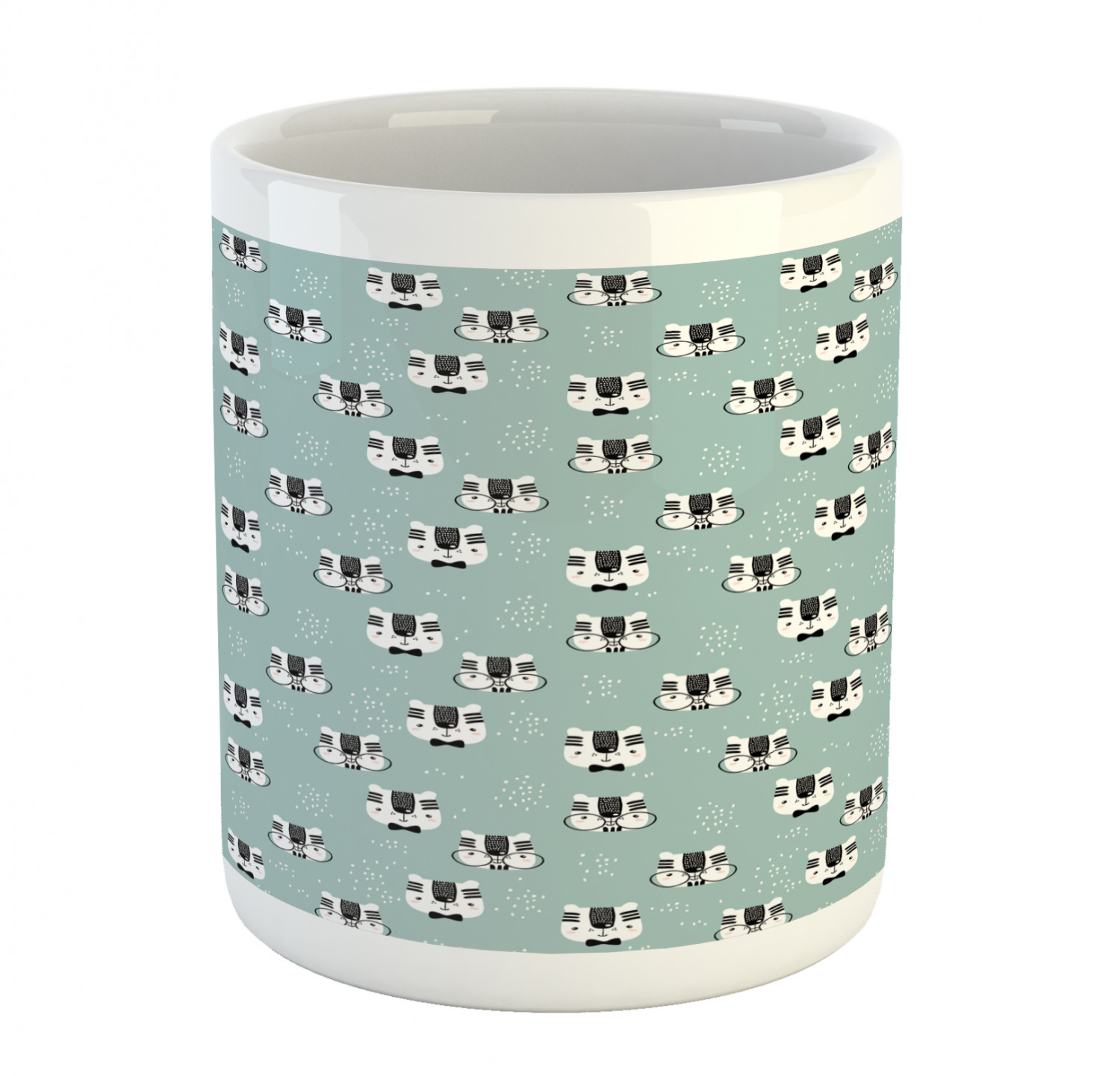 Ambesonne Cat Funny Ceramic Coffee Mug Cup for Water Tea Drinks, 11 oz - Picture 153 of 244