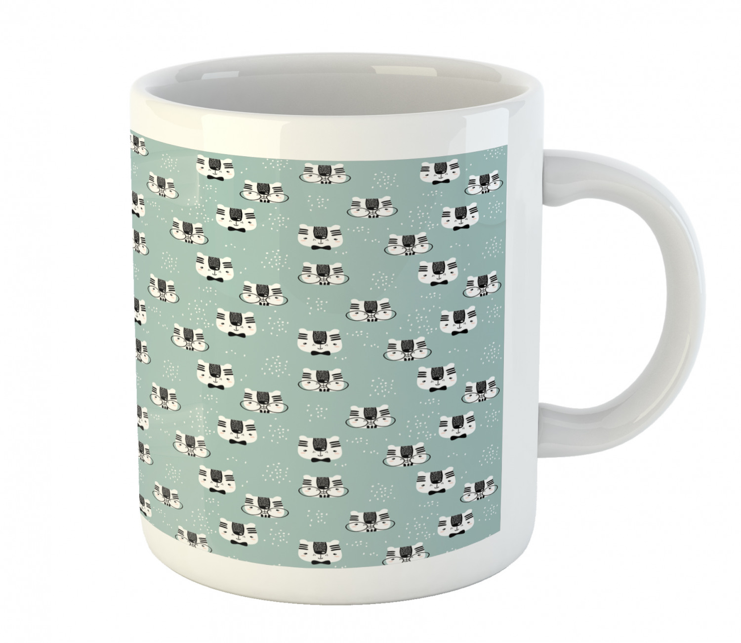Ambesonne Cat Funny Ceramic Coffee Mug Cup for Water Tea Drinks, 11 oz - Picture 154 of 244
