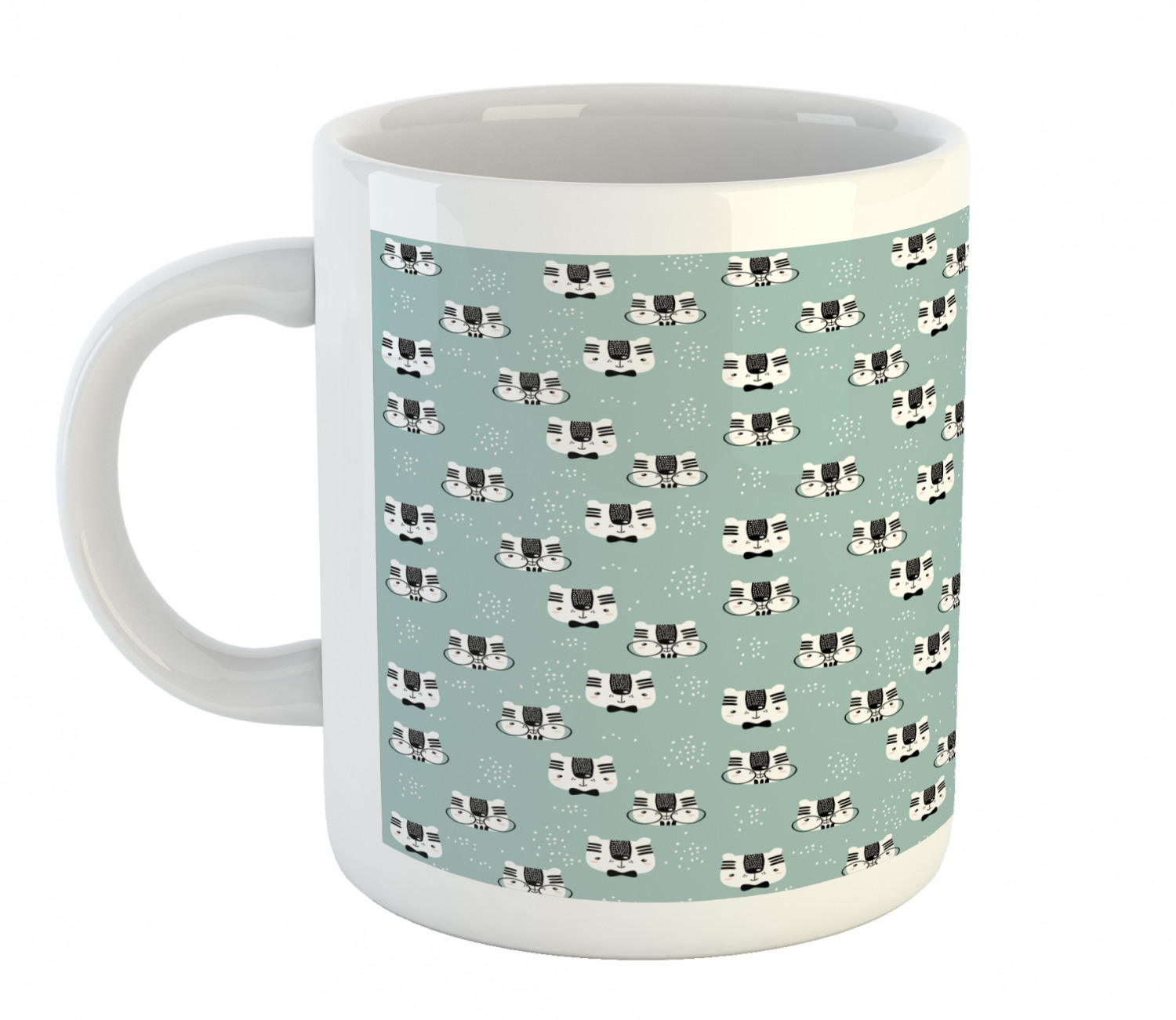 Ambesonne Cat Funny Ceramic Coffee Mug Cup for Water Tea Drinks, 11 oz - Picture 155 of 244