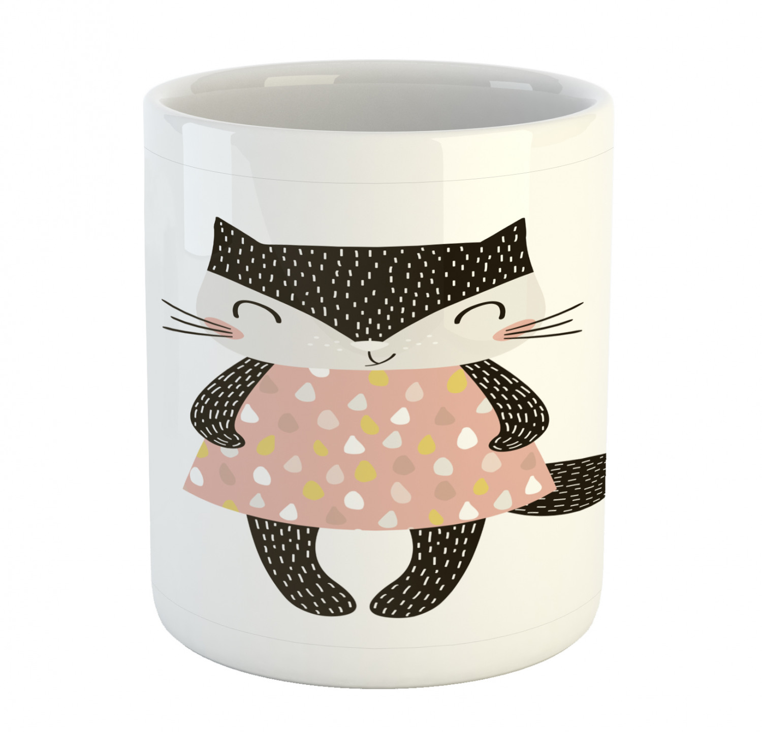 Ambesonne Cat Funny Ceramic Coffee Mug Cup for Water Tea Drinks, 11 oz - Picture 137 of 244