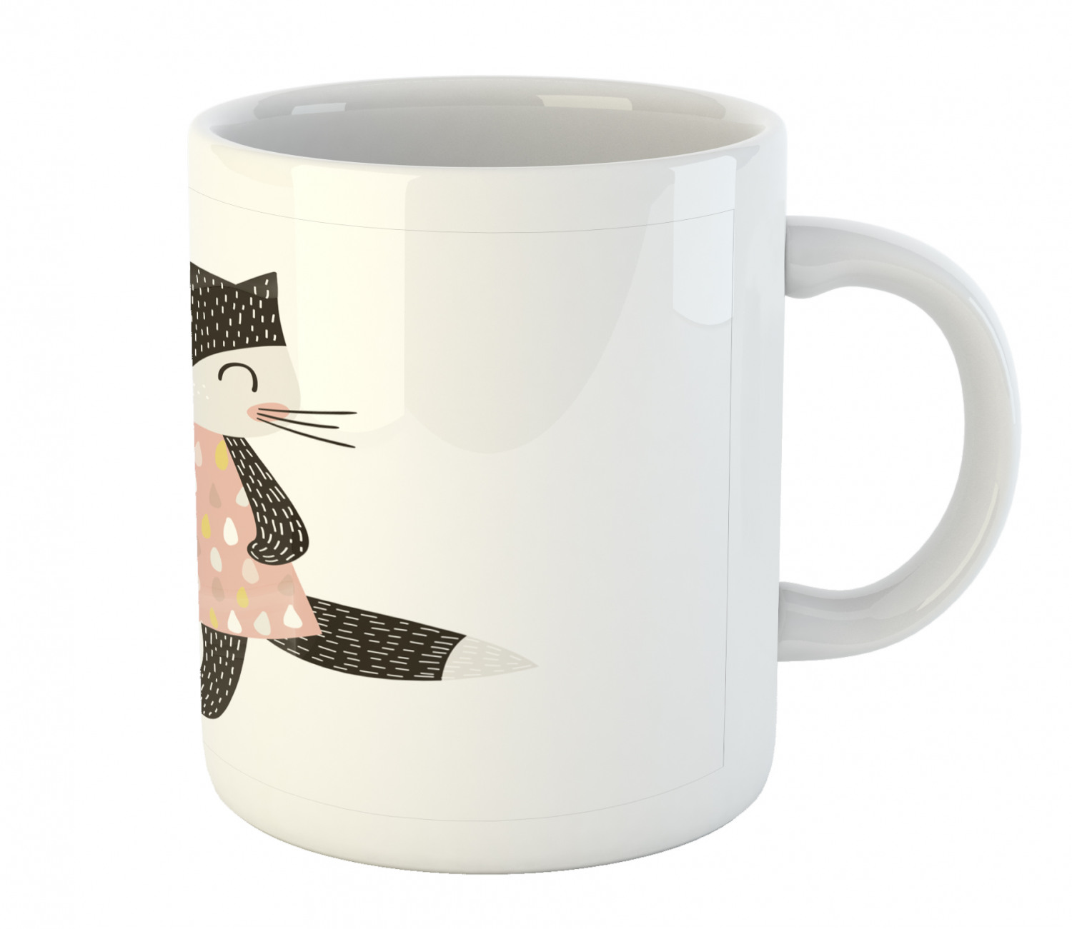Ambesonne Cat Funny Ceramic Coffee Mug Cup for Water Tea Drinks, 11 oz - Picture 138 of 244