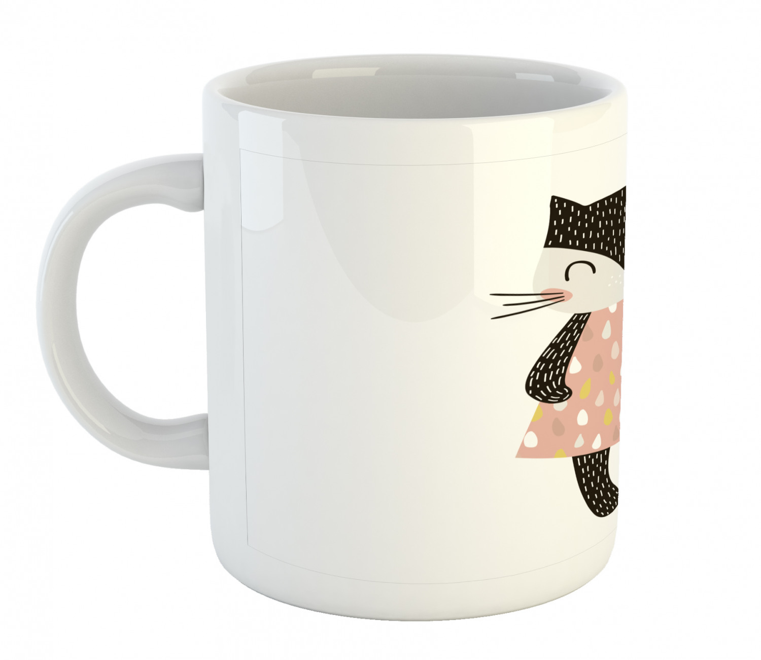 Ambesonne Cat Funny Ceramic Coffee Mug Cup for Water Tea Drinks, 11 oz - Picture 139 of 244