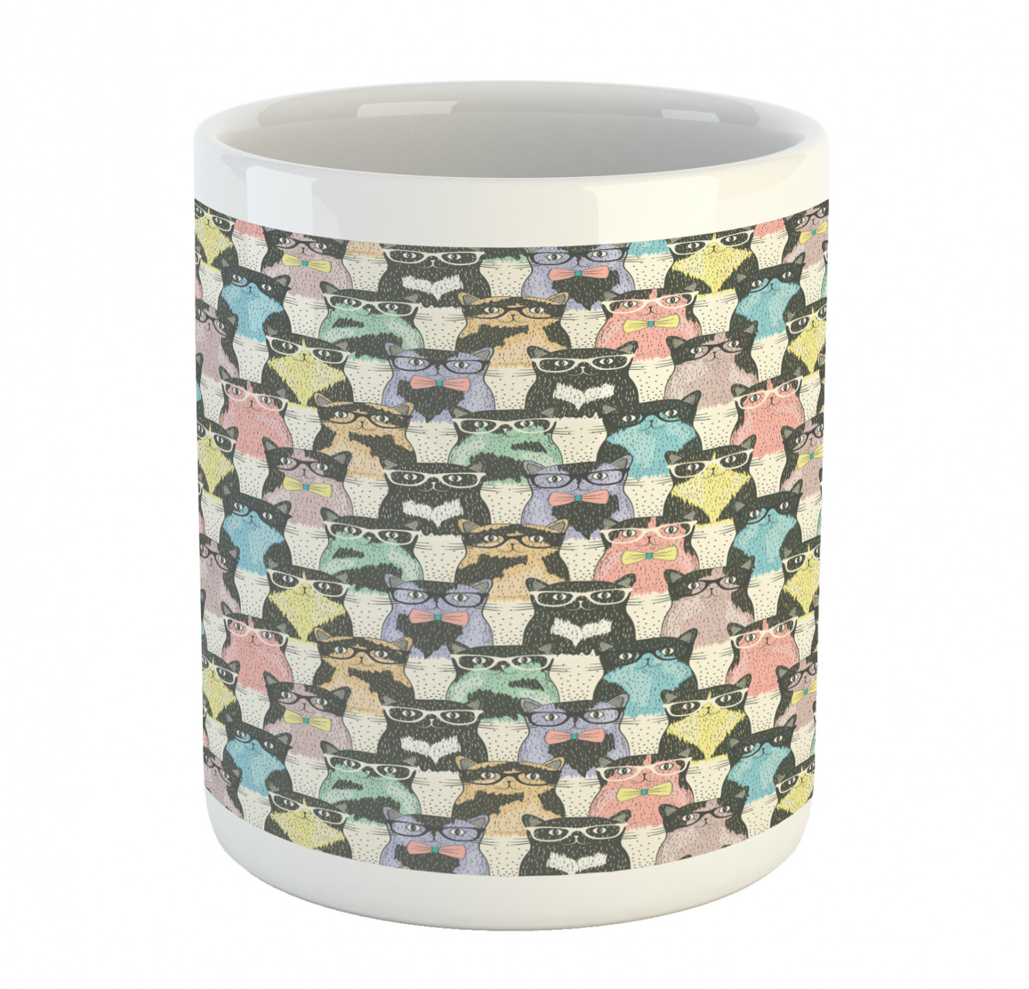 Ambesonne Cat Funny Ceramic Coffee Mug Cup for Water Tea Drinks, 11 oz - Picture 129 of 244
