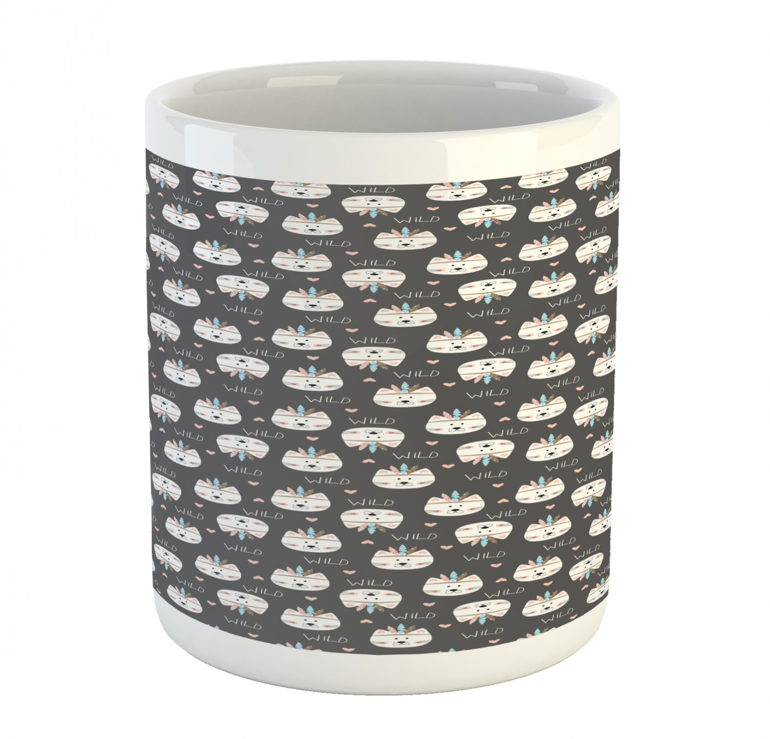 Ambesonne Cat Funny Ceramic Coffee Mug Cup for Water Tea Drinks, 11 oz - Picture 177 of 244