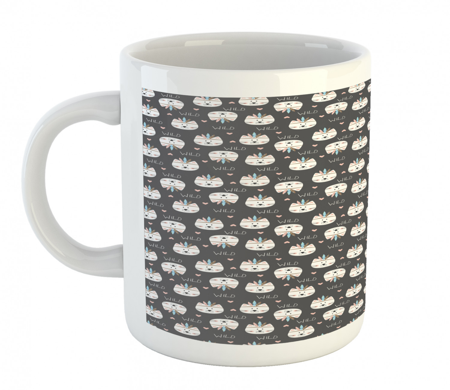 Ambesonne Cat Funny Ceramic Coffee Mug Cup for Water Tea Drinks, 11 oz - Picture 179 of 244