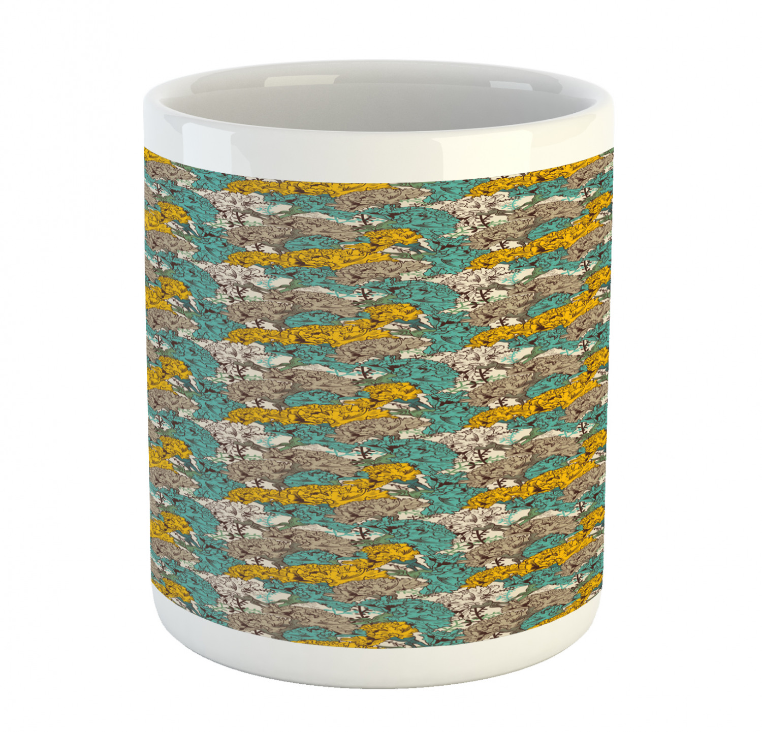 Ambesonne Vintage Arrangement Ceramic Coffee Mug Cup for Water Tea Drinks, 11 oz - Picture 17 of 240