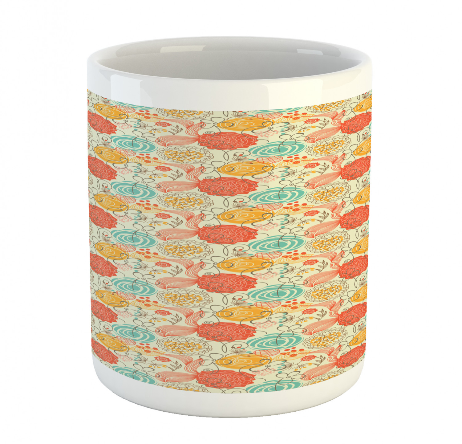 Ambesonne Vintage Arrangement Ceramic Coffee Mug Cup for Water Tea Drinks, 11 oz - Picture 25 of 240