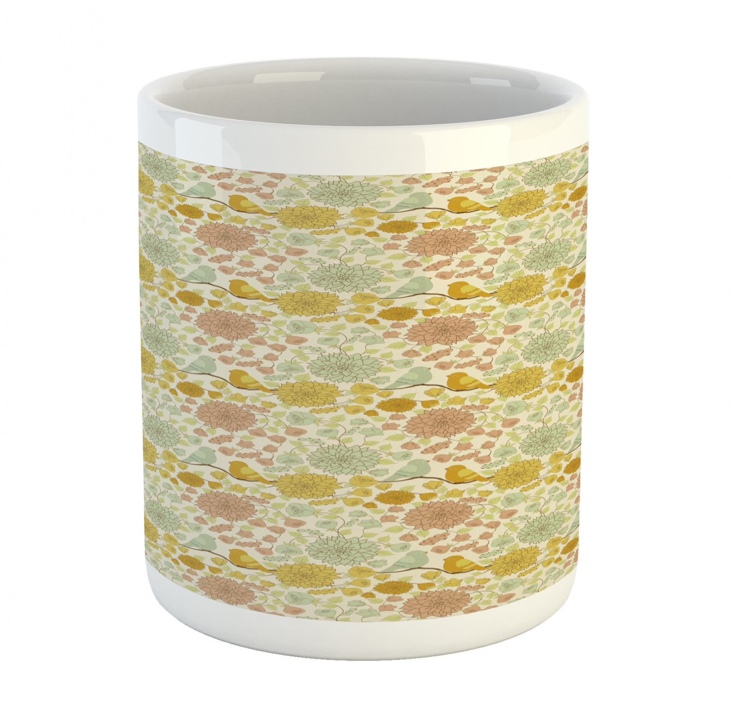 Ambesonne Vintage Arrangement Ceramic Coffee Mug Cup for Water Tea Drinks, 11 oz - Picture 121 of 240