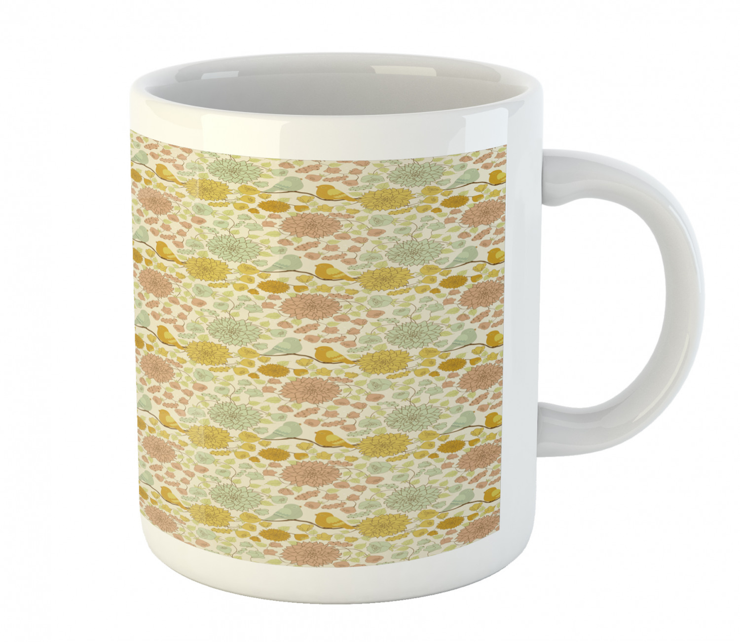 Ambesonne Vintage Arrangement Ceramic Coffee Mug Cup for Water Tea Drinks, 11 oz - Picture 122 of 240