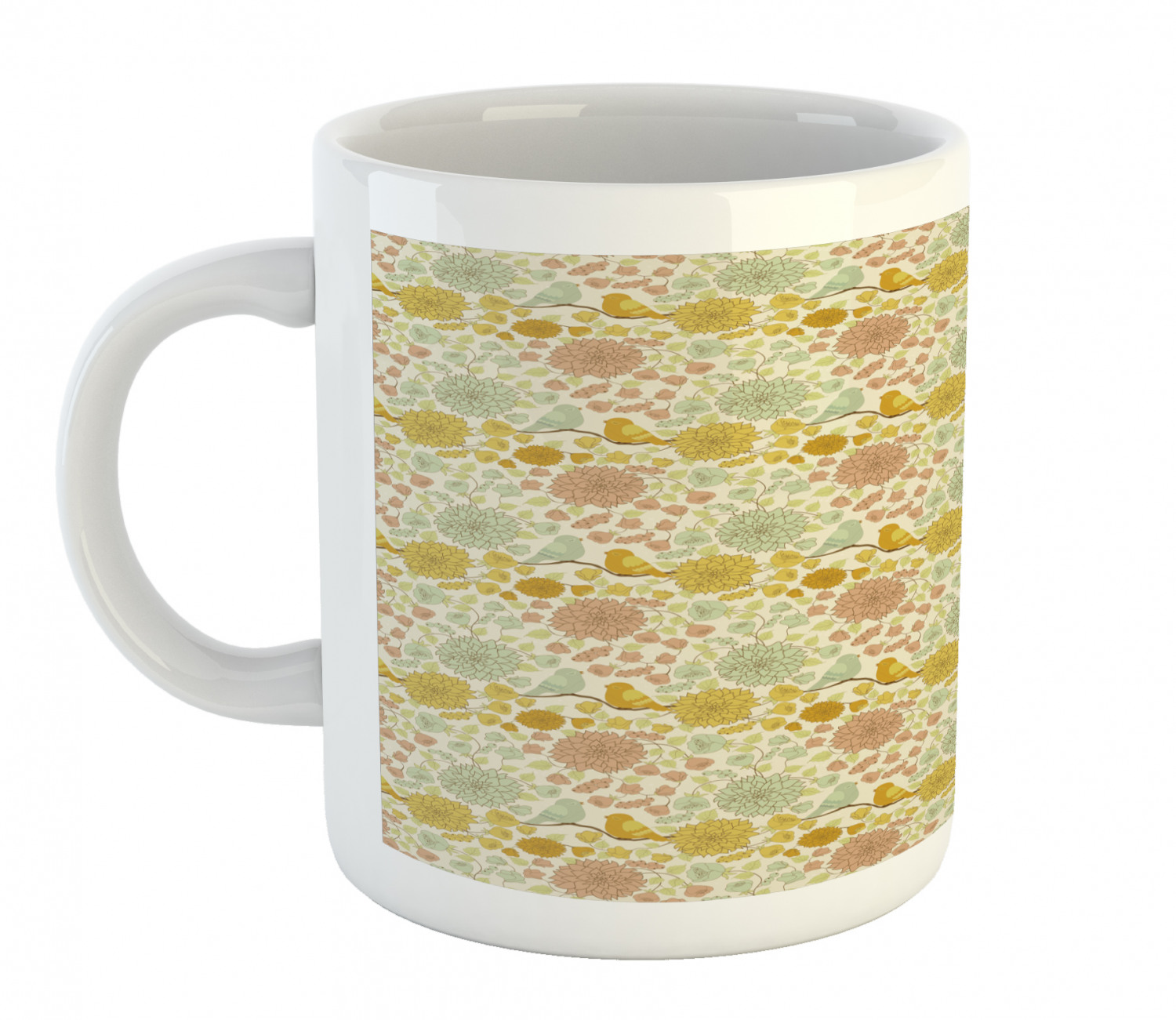 Ambesonne Vintage Arrangement Ceramic Coffee Mug Cup for Water Tea Drinks, 11 oz - Picture 123 of 240