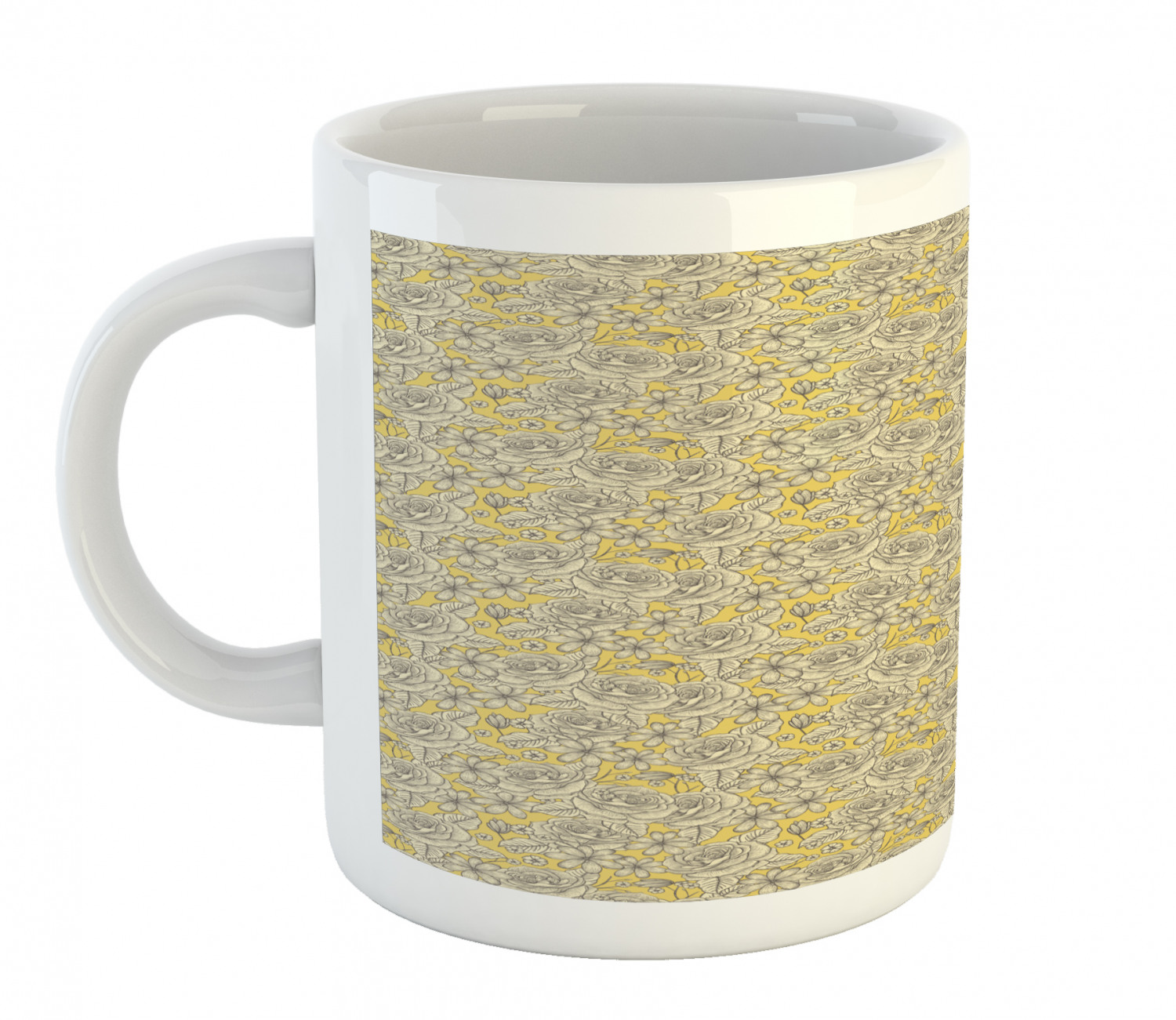 Ambesonne Vintage Arrangement Ceramic Coffee Mug Cup for Water Tea Drinks, 11 oz - Picture 171 of 240
