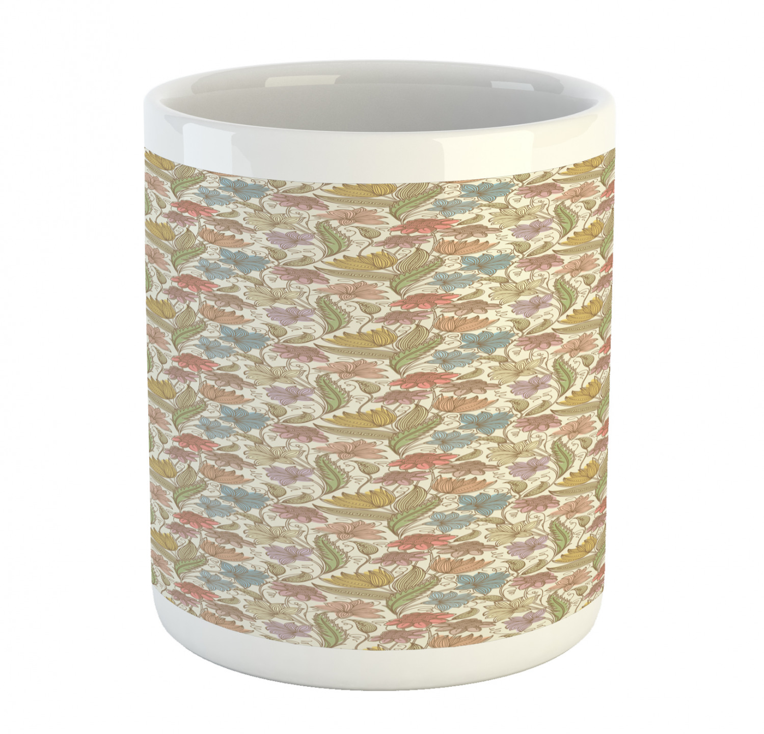 Ambesonne Vintage Arrangement Ceramic Coffee Mug Cup for Water Tea Drinks, 11 oz - Picture 177 of 240