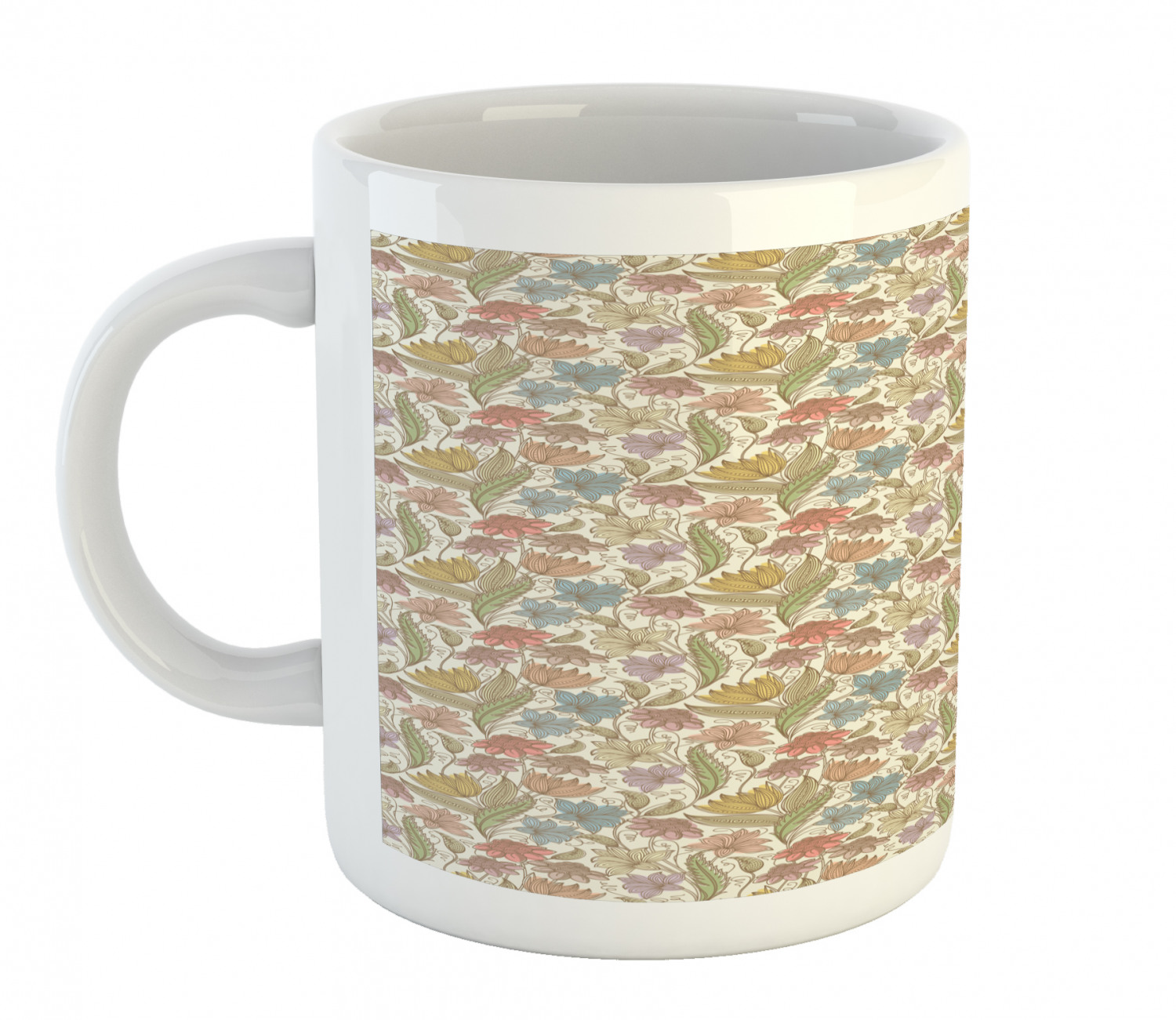Ambesonne Vintage Arrangement Ceramic Coffee Mug Cup for Water Tea Drinks, 11 oz - Picture 179 of 240
