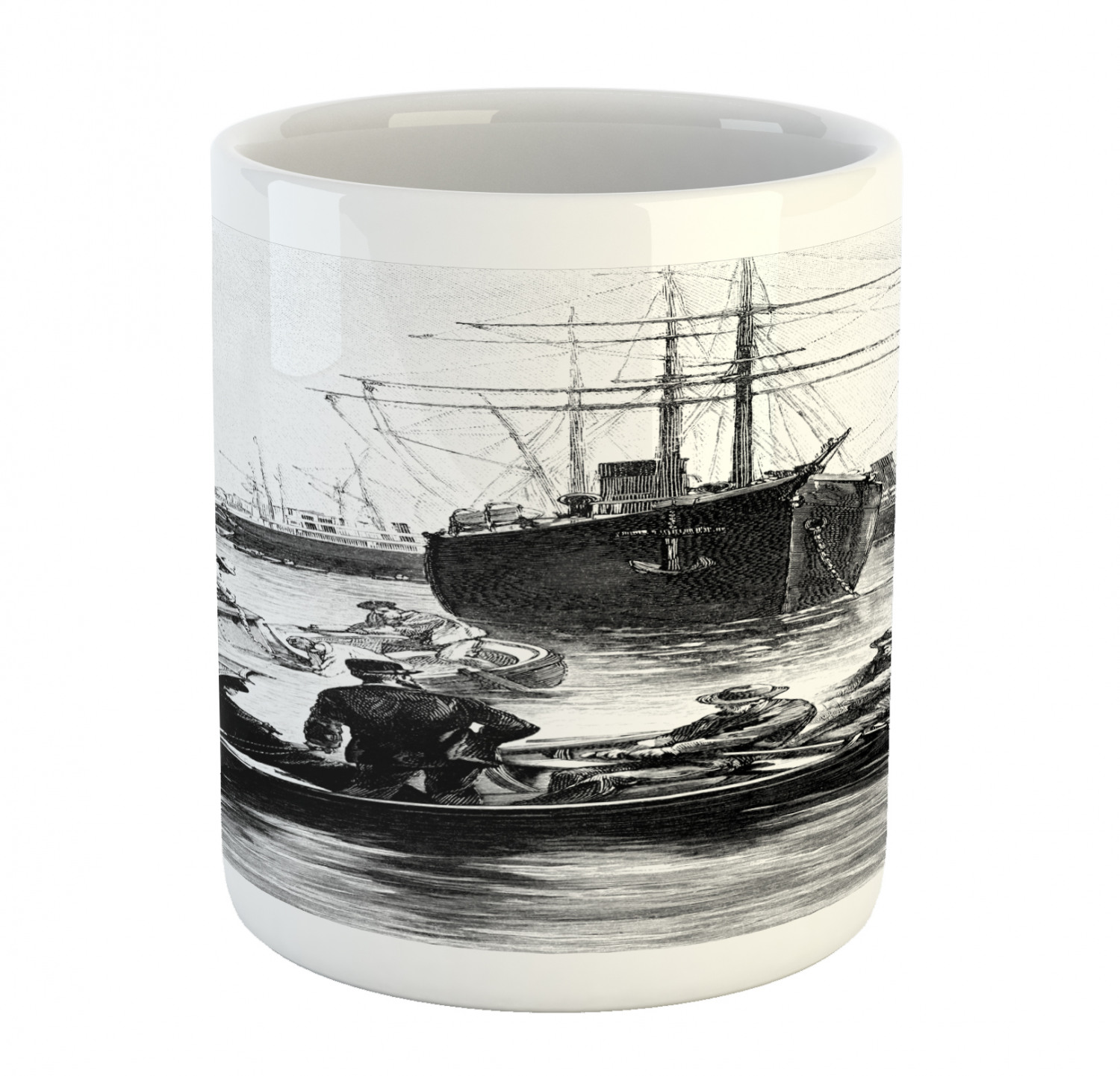 Ambesonne Vintage Arrangement Ceramic Coffee Mug Cup for Water Tea Drinks, 11 oz - Picture 233 of 240
