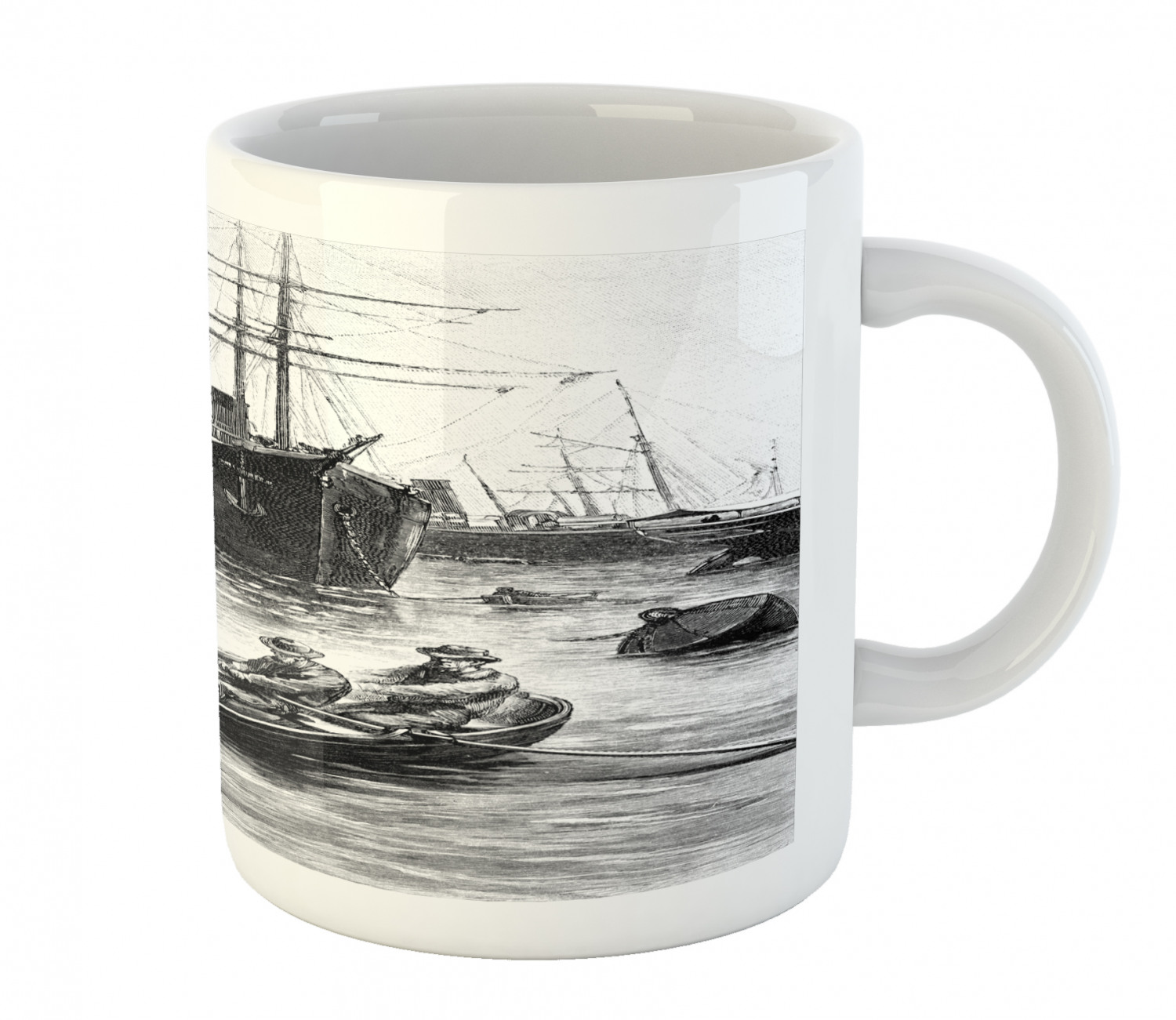 Ambesonne Vintage Arrangement Ceramic Coffee Mug Cup for Water Tea Drinks, 11 oz - Picture 234 of 240
