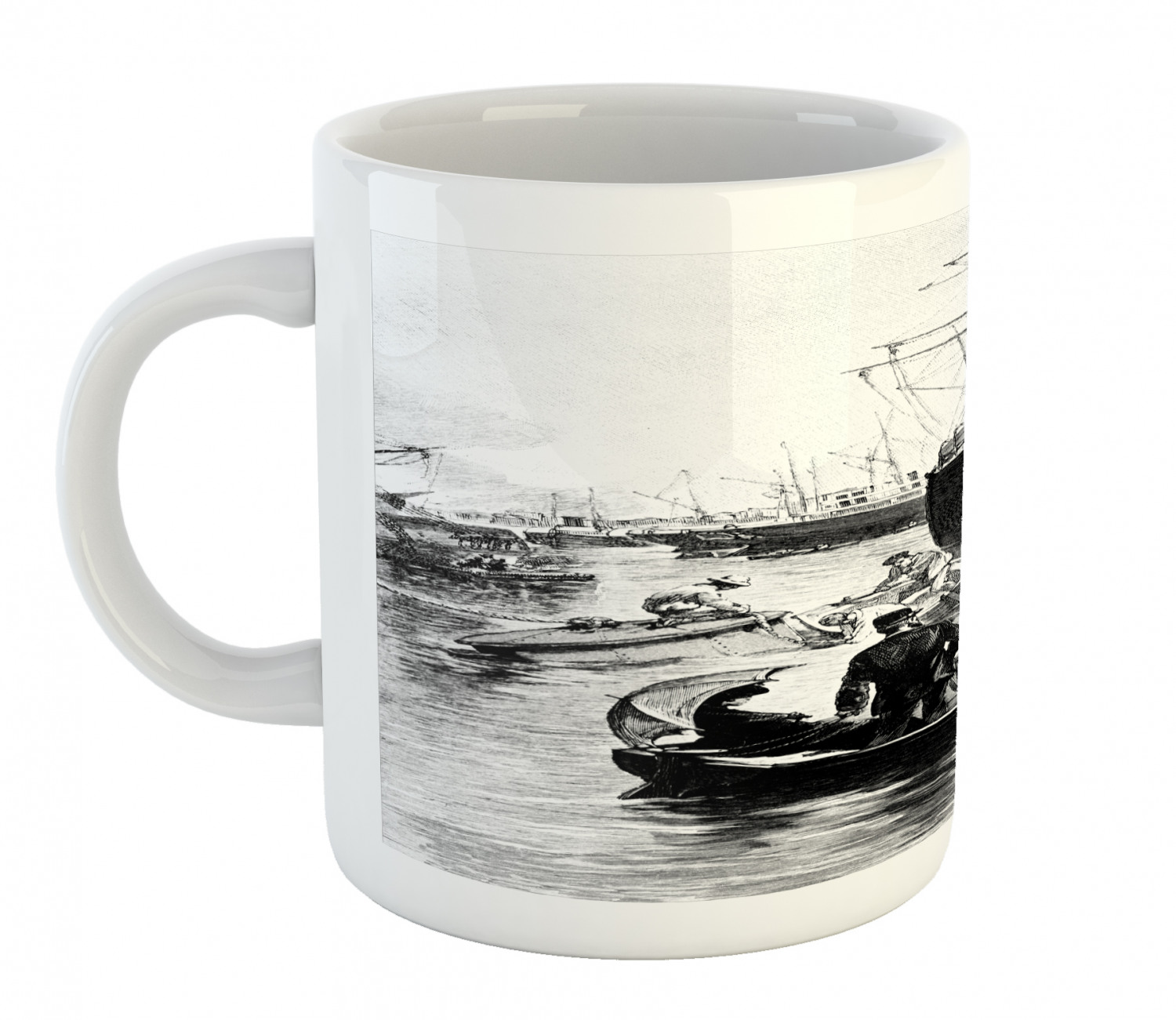 Ambesonne Vintage Arrangement Ceramic Coffee Mug Cup for Water Tea Drinks, 11 oz - Picture 235 of 240