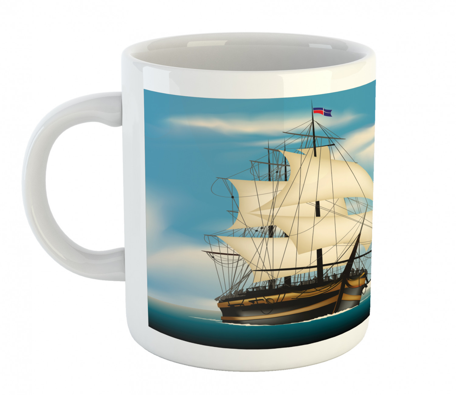 Ambesonne Vintage Arrangement Ceramic Coffee Mug Cup for Water Tea Drinks, 11 oz - Picture 7 of 240