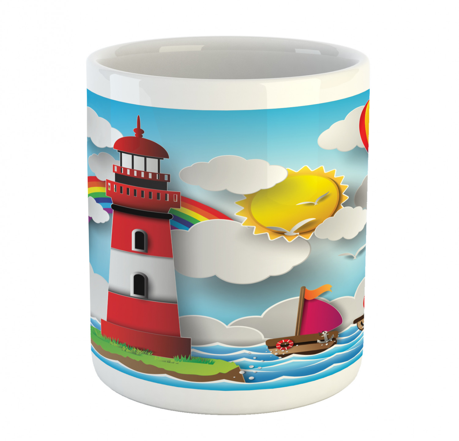 Ambesonne Vintage Arrangement Ceramic Coffee Mug Cup for Water Tea Drinks, 11 oz - Picture 97 of 240