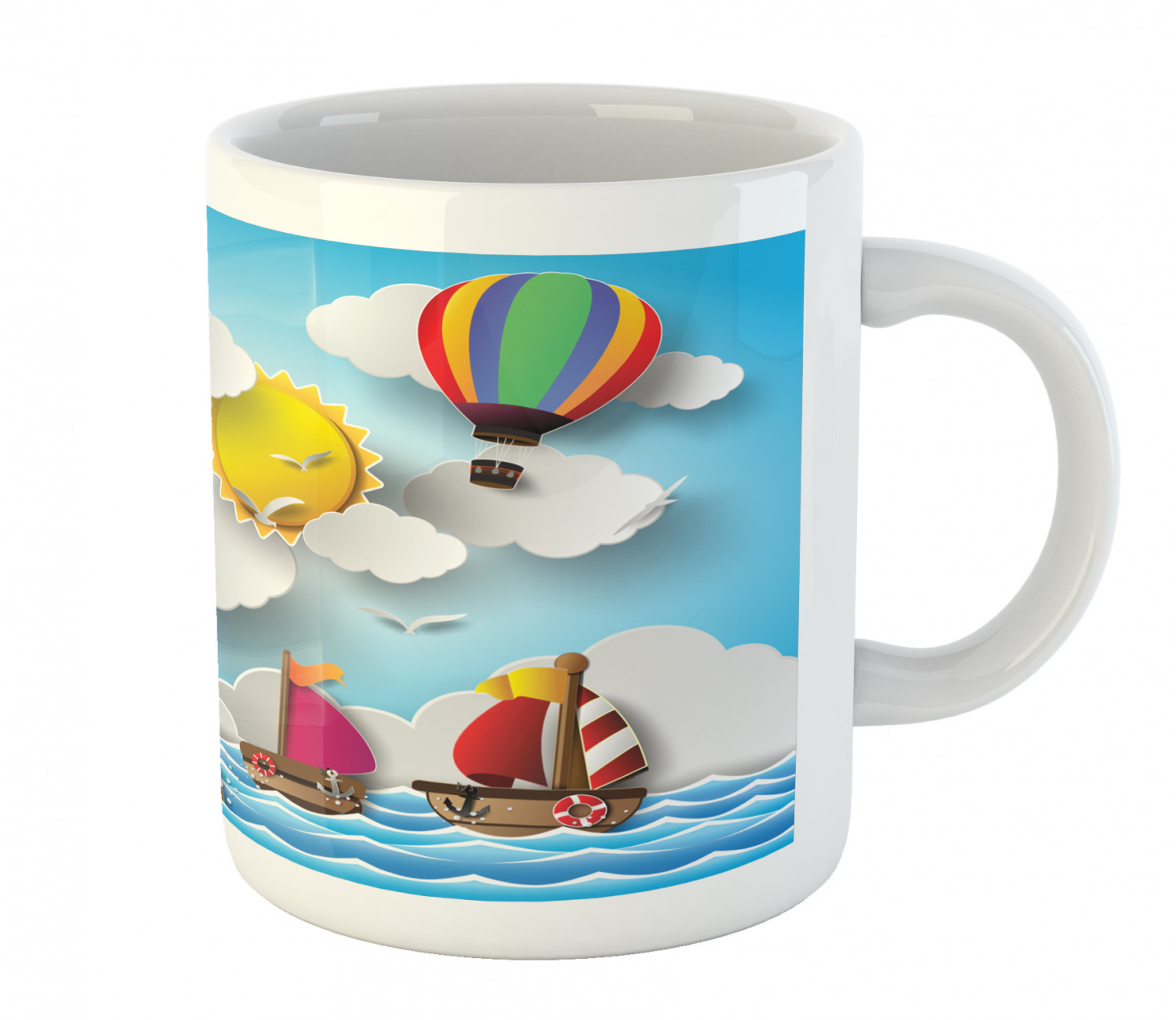 Ambesonne Vintage Arrangement Ceramic Coffee Mug Cup for Water Tea Drinks, 11 oz - Picture 98 of 240