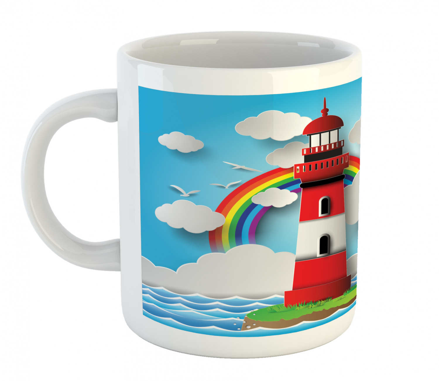 Ambesonne Vintage Arrangement Ceramic Coffee Mug Cup for Water Tea Drinks, 11 oz - Picture 99 of 240