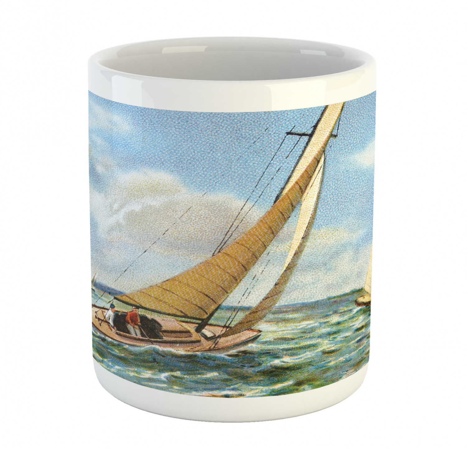 Ambesonne Vintage Arrangement Ceramic Coffee Mug Cup for Water Tea Drinks, 11 oz - Picture 181 of 240