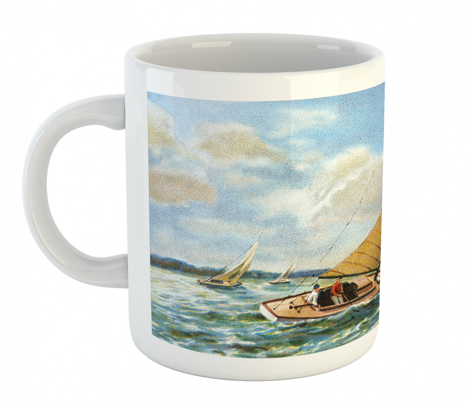 Ambesonne Vintage Arrangement Ceramic Coffee Mug Cup for Water Tea Drinks, 11 oz - Picture 183 of 240