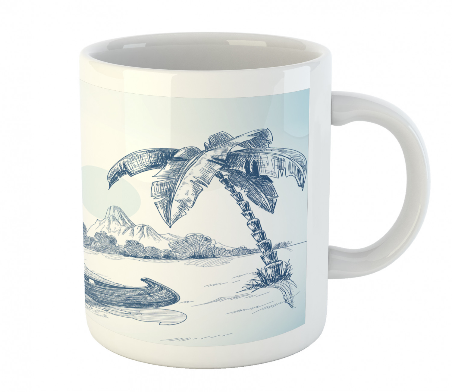 Ambesonne Vintage Arrangement Ceramic Coffee Mug Cup for Water Tea Drinks, 11 oz - Picture 90 of 240