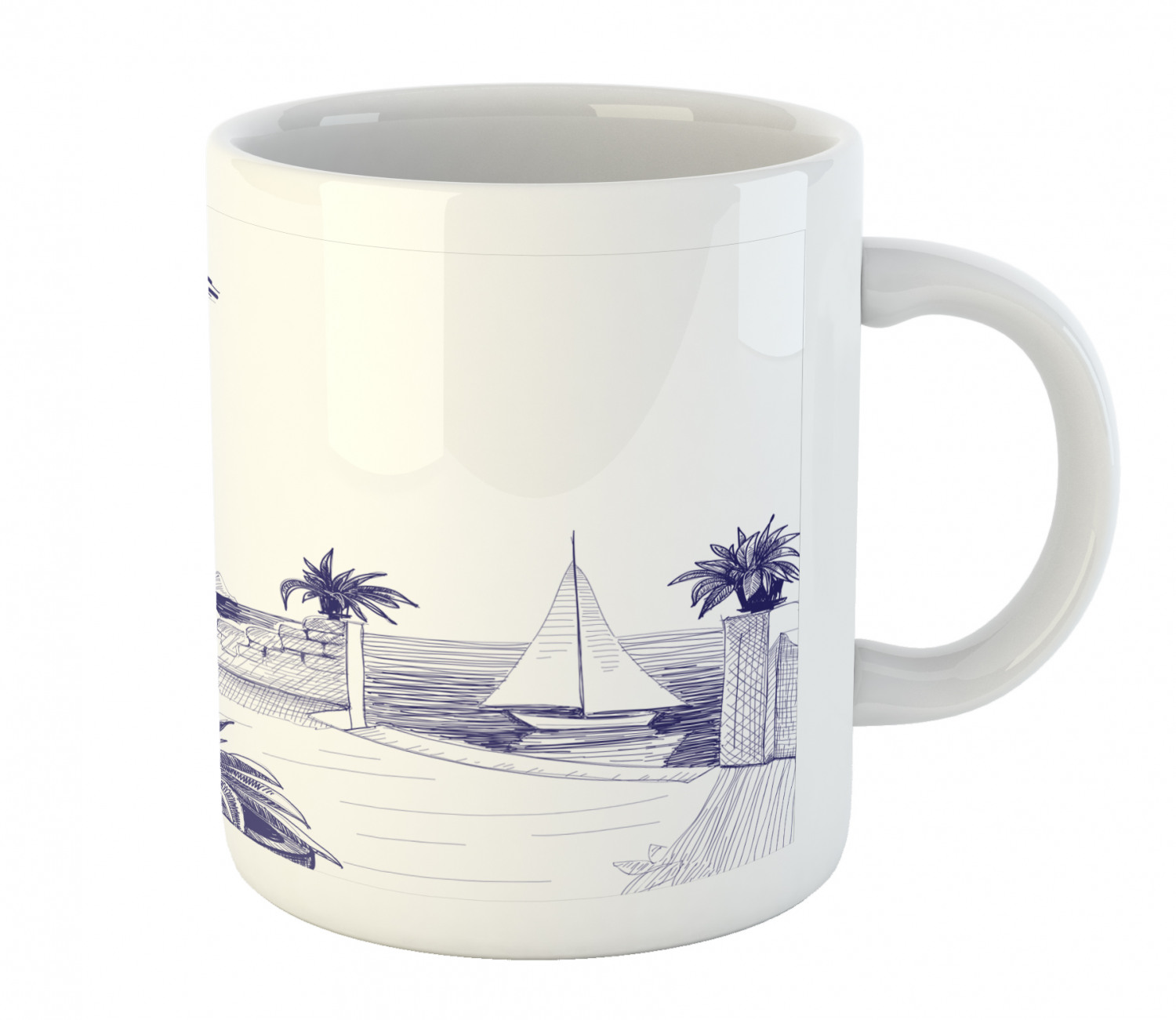 Ambesonne Vintage Arrangement Ceramic Coffee Mug Cup for Water Tea Drinks, 11 oz - Picture 14 of 240