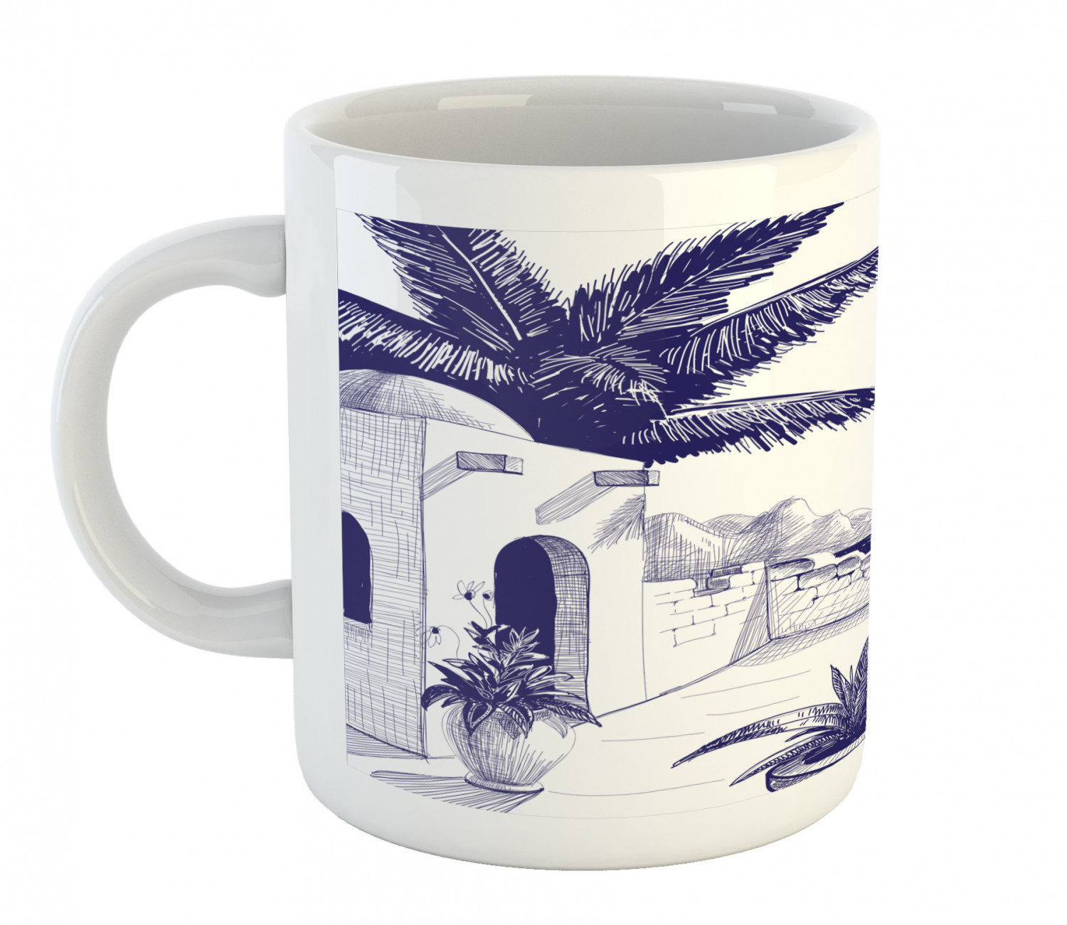 Ambesonne Vintage Arrangement Ceramic Coffee Mug Cup for Water Tea Drinks, 11 oz - Picture 15 of 240