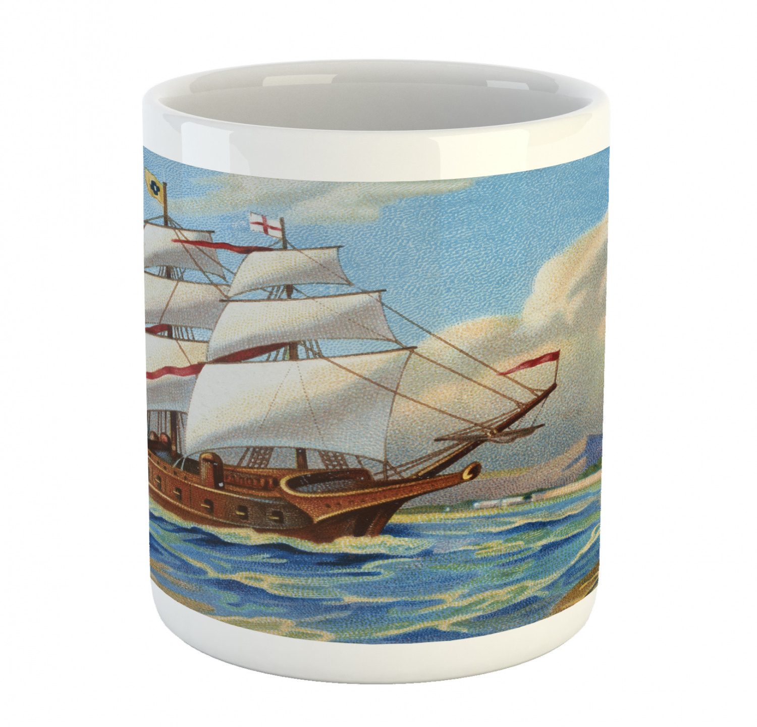 Ambesonne Vintage Arrangement Ceramic Coffee Mug Cup for Water Tea Drinks, 11 oz - Picture 193 of 240