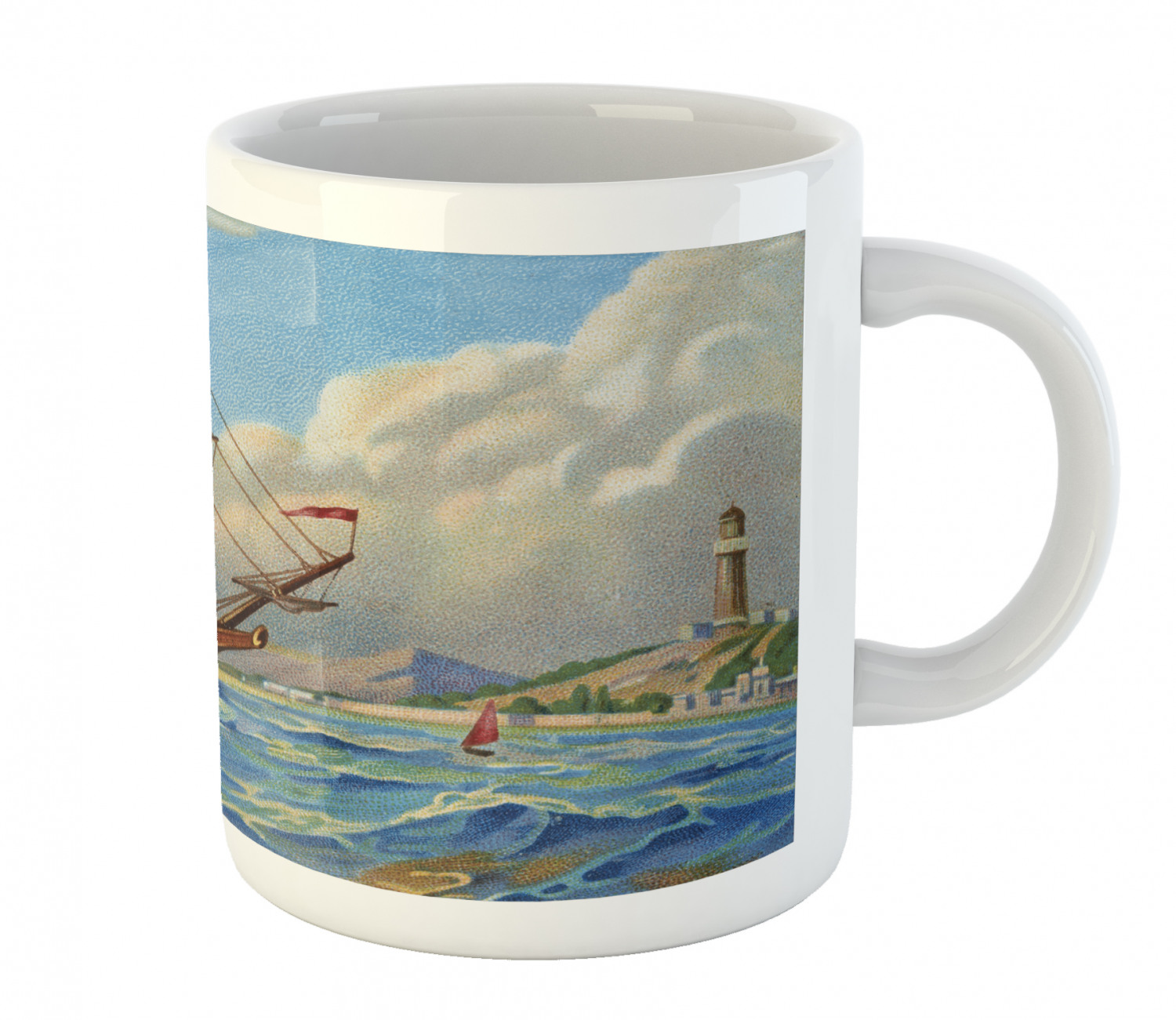 Ambesonne Vintage Arrangement Ceramic Coffee Mug Cup for Water Tea Drinks, 11 oz - Picture 194 of 240