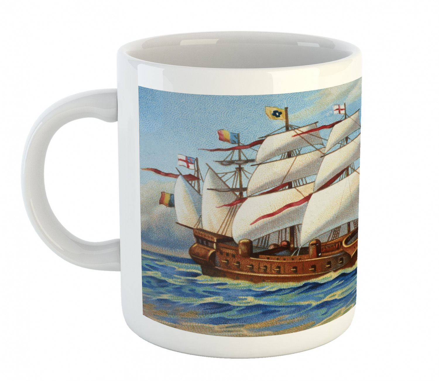 Ambesonne Vintage Arrangement Ceramic Coffee Mug Cup for Water Tea Drinks, 11 oz - Picture 195 of 240