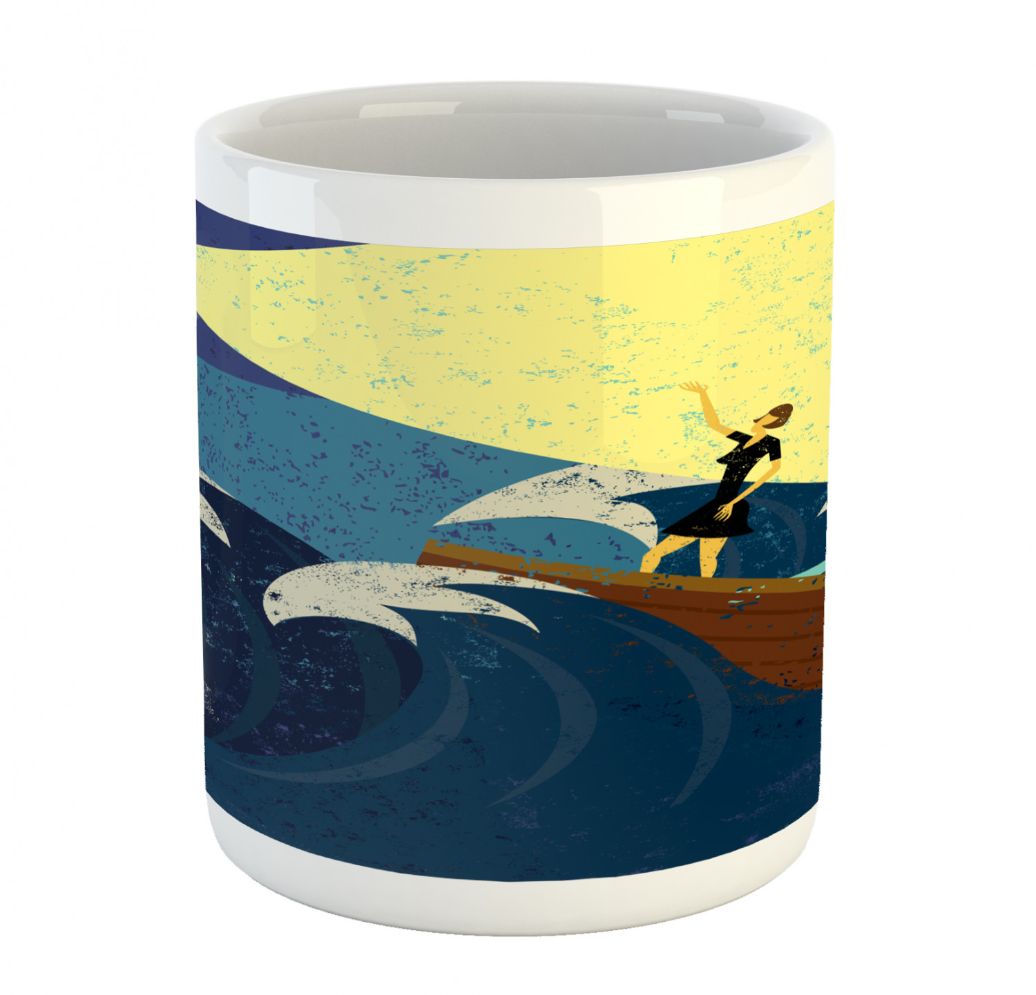 Ambesonne Vintage Arrangement Ceramic Coffee Mug Cup for Water Tea Drinks, 11 oz - Picture 73 of 240