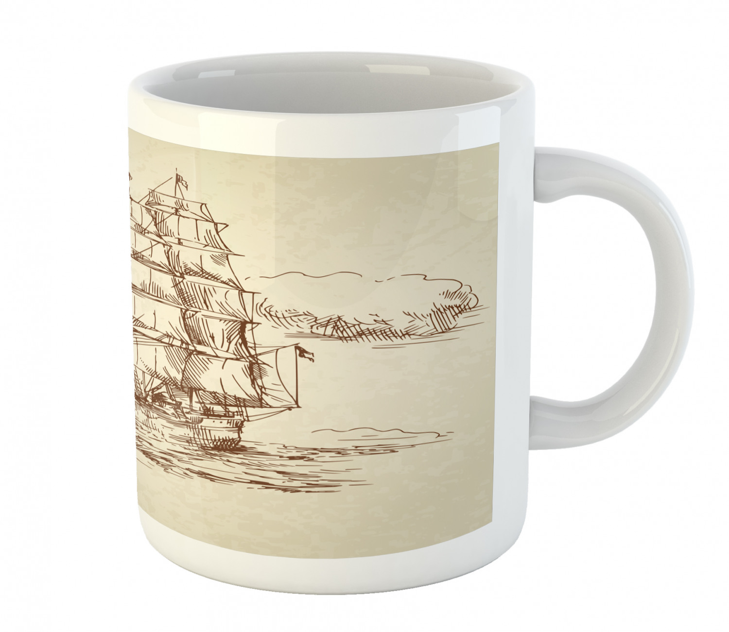 Ambesonne Vintage Arrangement Ceramic Coffee Mug Cup for Water Tea Drinks, 11 oz - Picture 130 of 240