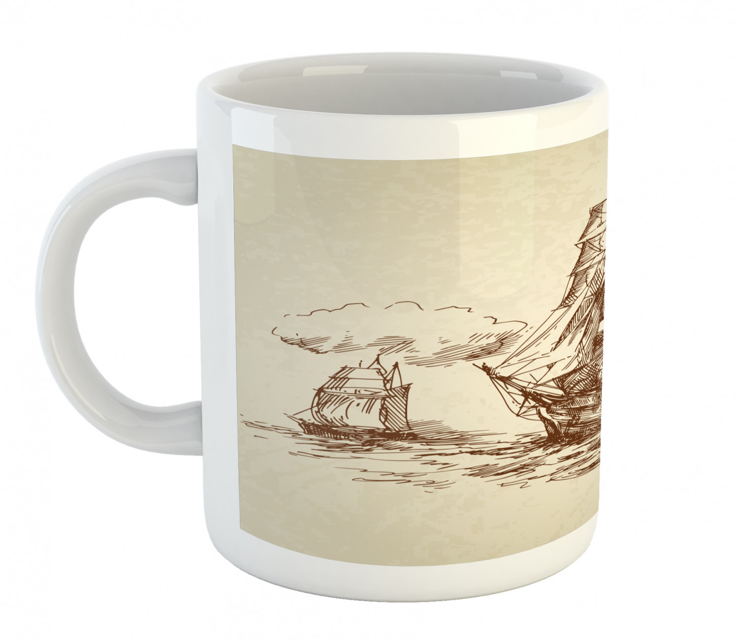 Ambesonne Vintage Arrangement Ceramic Coffee Mug Cup for Water Tea Drinks, 11 oz - Picture 131 of 240