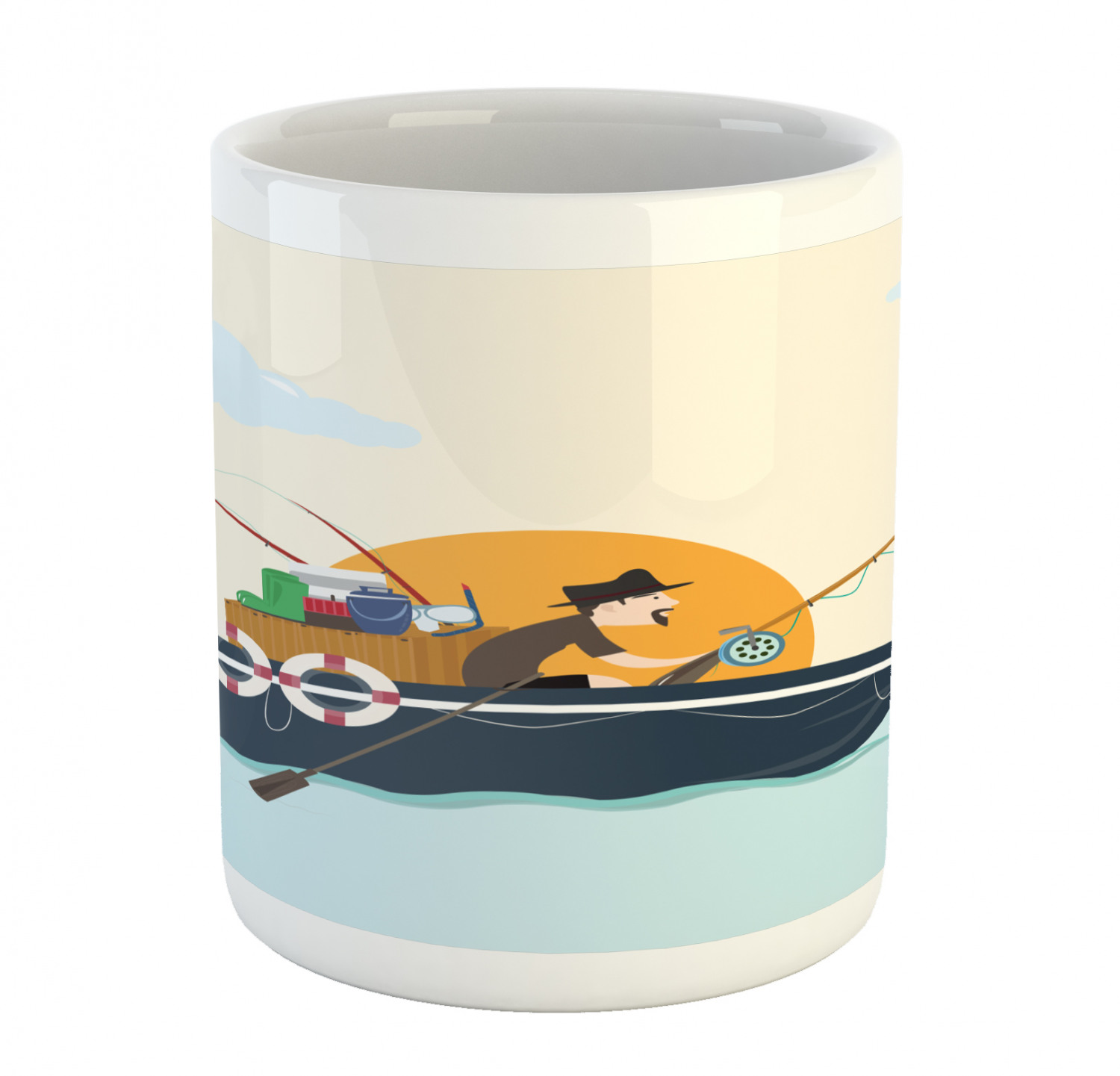 Ambesonne Vintage Arrangement Ceramic Coffee Mug Cup for Water Tea Drinks, 11 oz - Picture 61 of 240